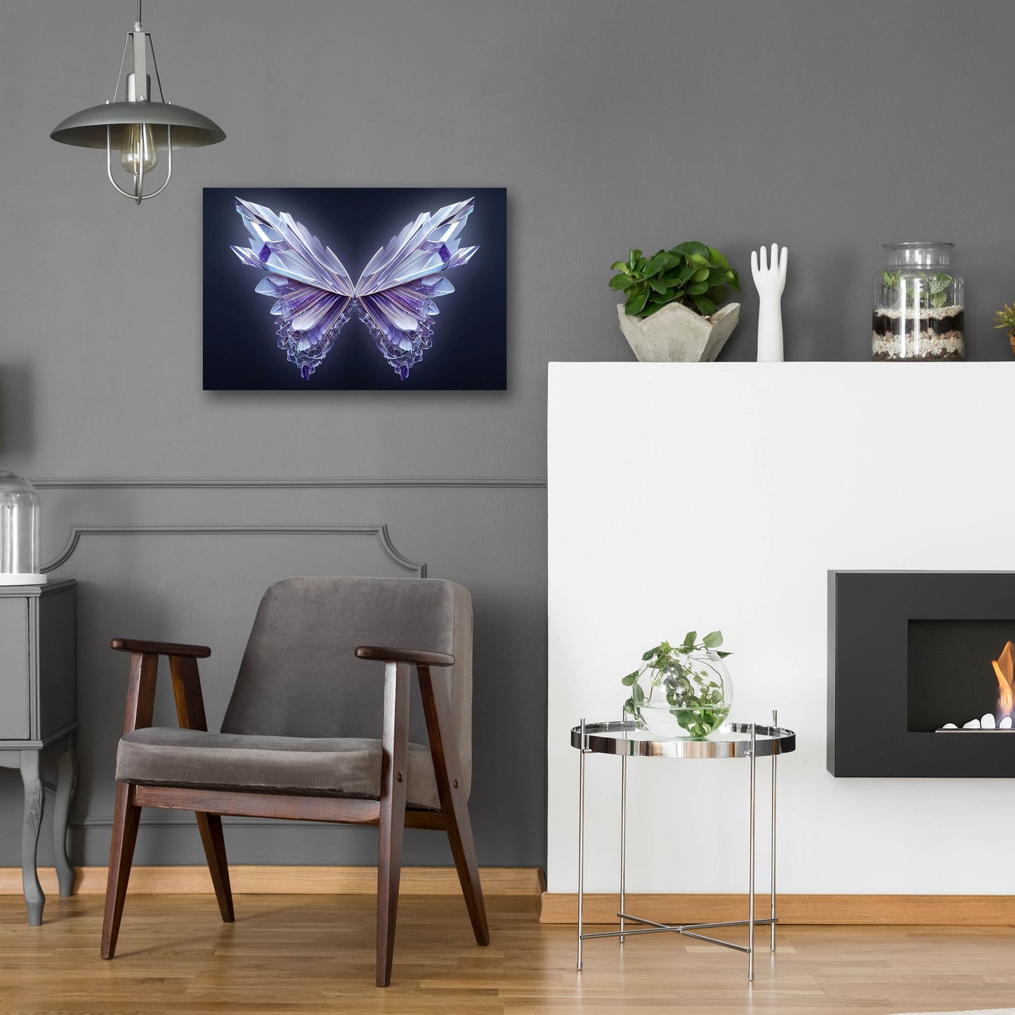 Epic Art 'Crystal Buterfly' by Epic Portfolio, Acrylic Glass Wall Art,24x16