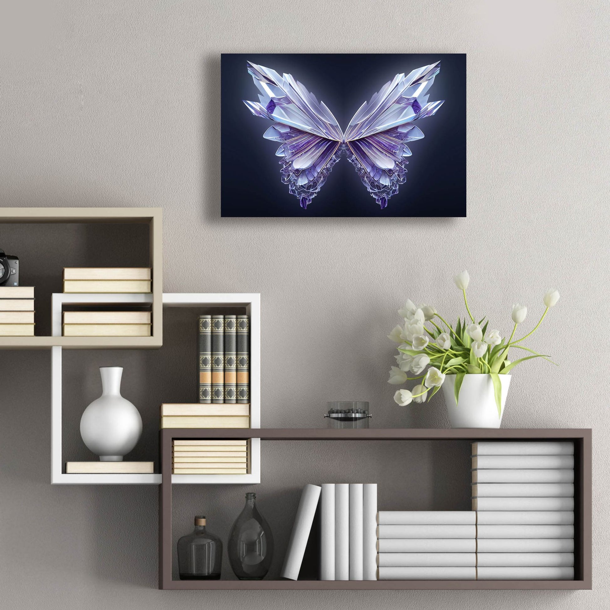 Epic Art 'Crystal Buterfly' by Epic Portfolio, Acrylic Glass Wall Art,24x16