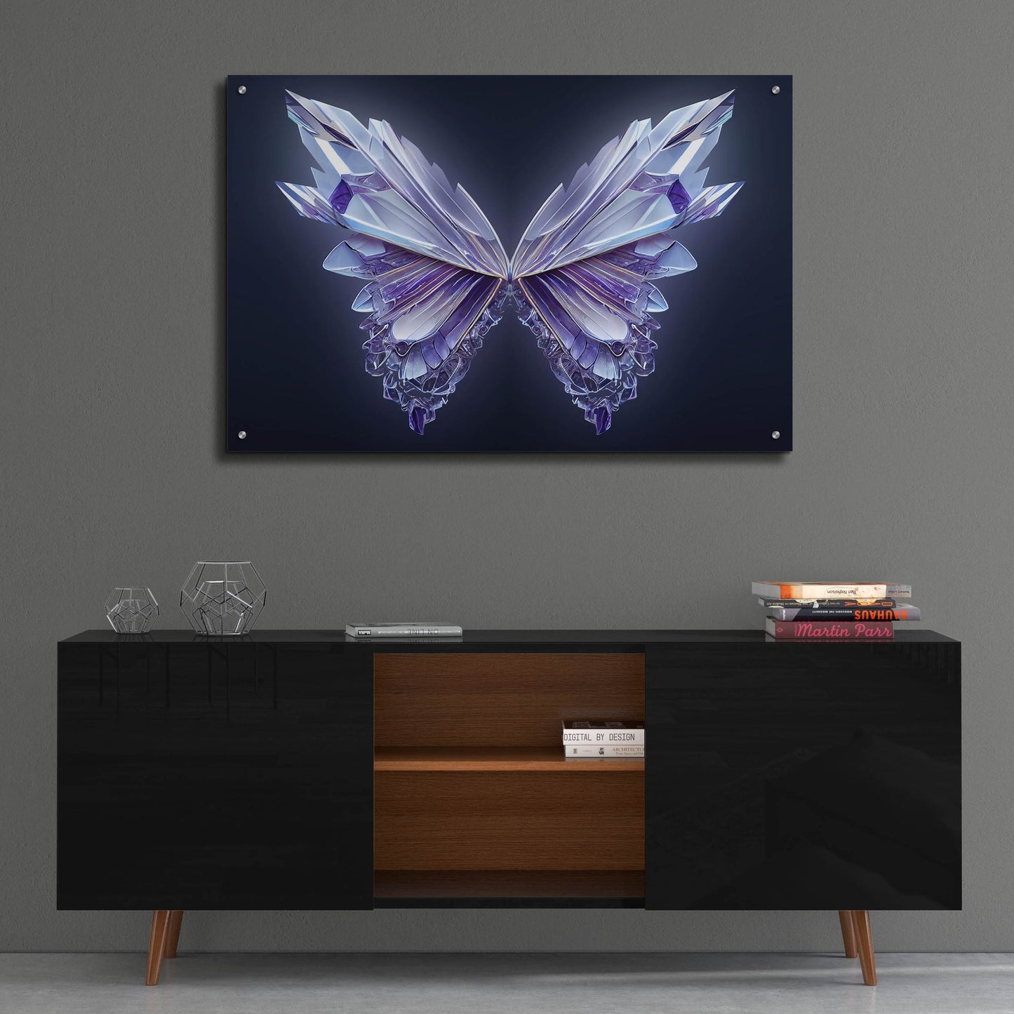 Epic Art 'Crystal Buterfly' by Epic Portfolio, Acrylic Glass Wall Art,36x24