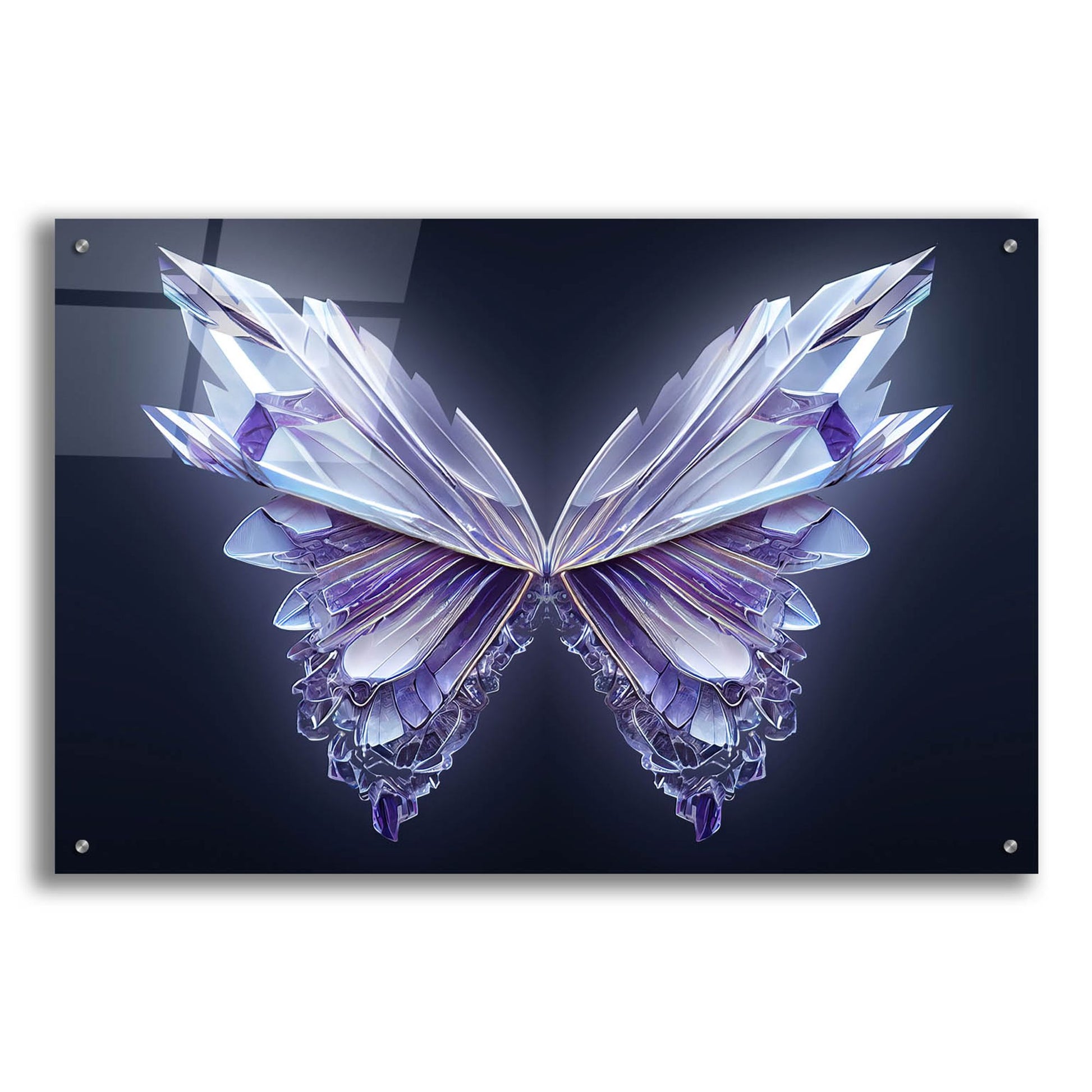 Epic Art 'Crystal Buterfly' by Epic Portfolio, Acrylic Glass Wall Art,36x24