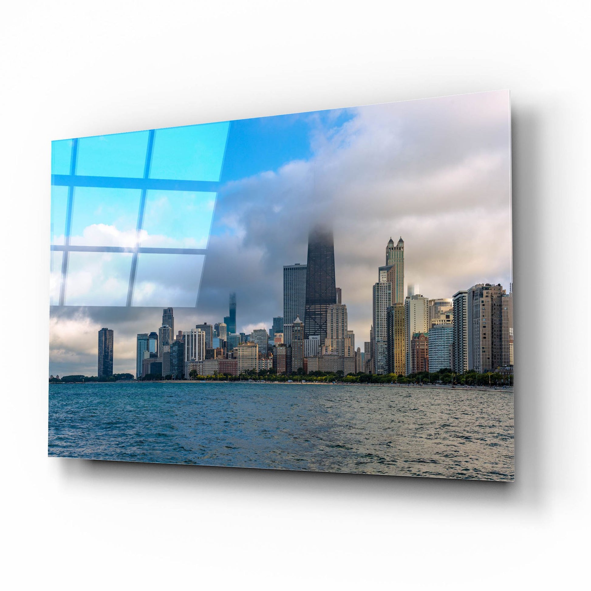 Epic Art 'Chicago Clouds' by Epic Portfolio, Acrylic Glass Wall Art,16x12