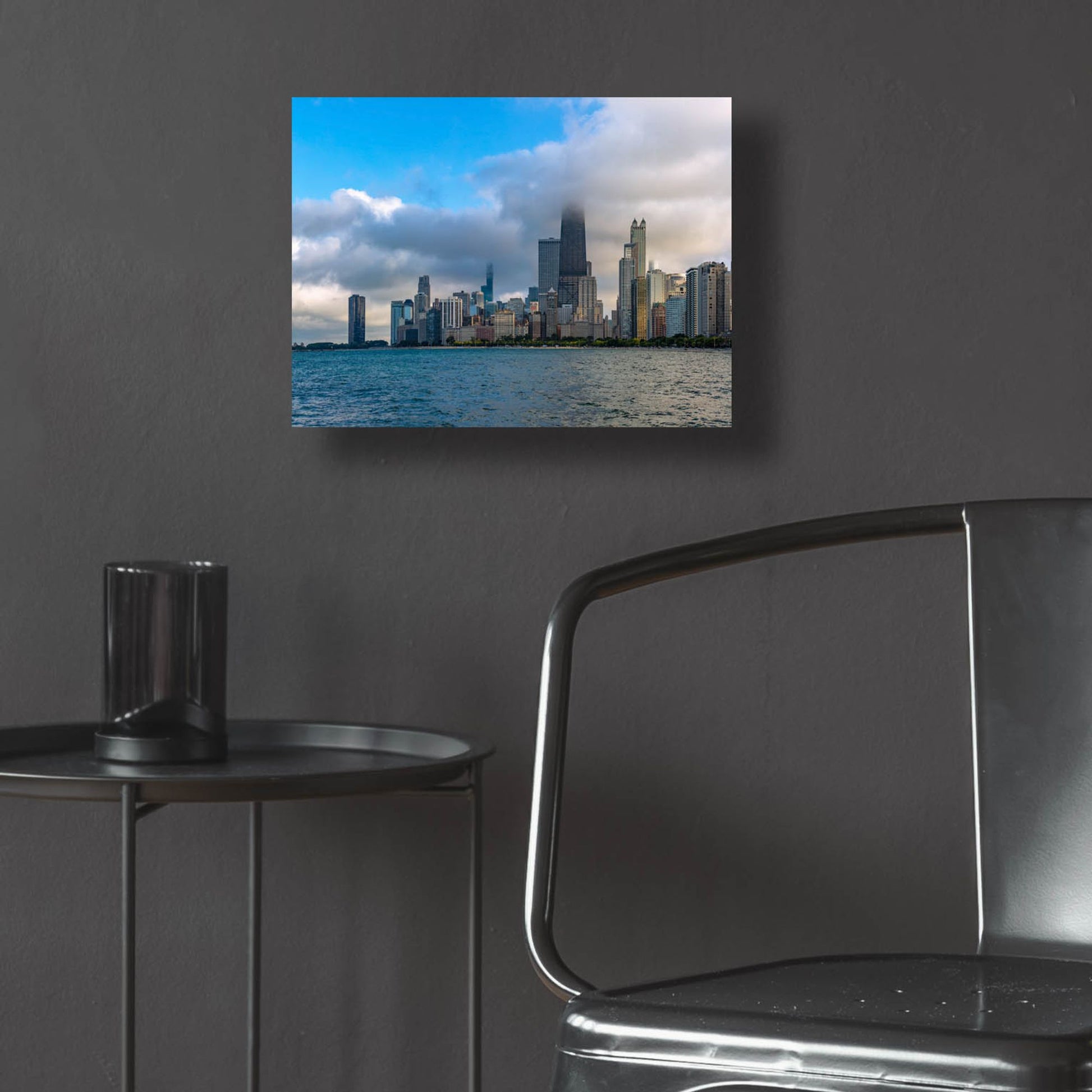 Epic Art 'Chicago Clouds' by Epic Portfolio, Acrylic Glass Wall Art,16x12