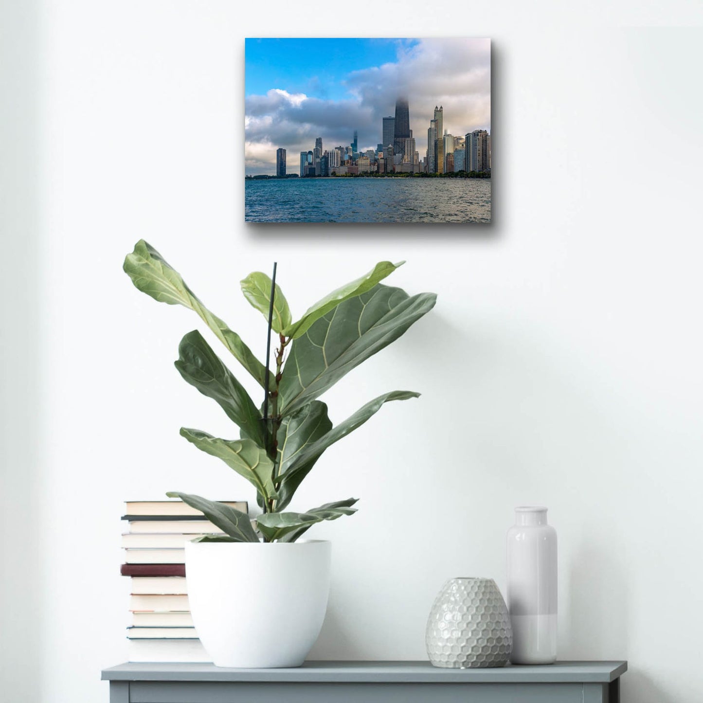 Epic Art 'Chicago Clouds' by Epic Portfolio, Acrylic Glass Wall Art,16x12