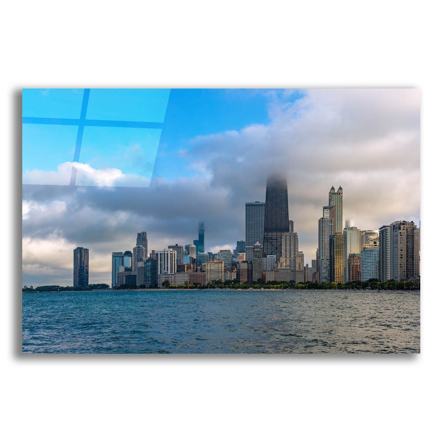 Epic Art 'Chicago Clouds' by Epic Portfolio, Acrylic Glass Wall Art,16x12