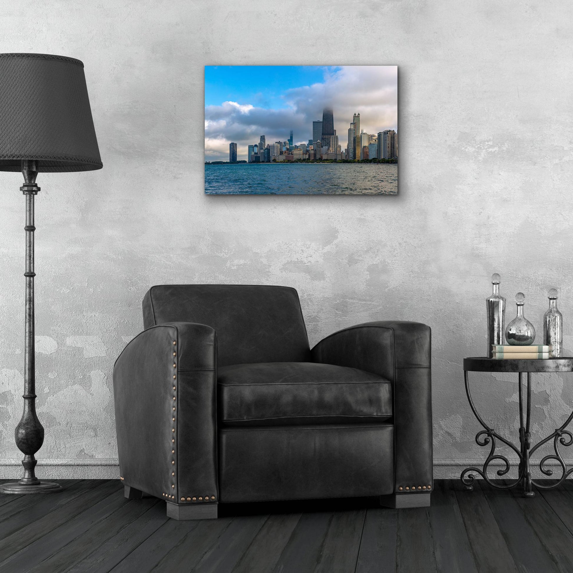 Epic Art 'Chicago Clouds' by Epic Portfolio, Acrylic Glass Wall Art,24x16