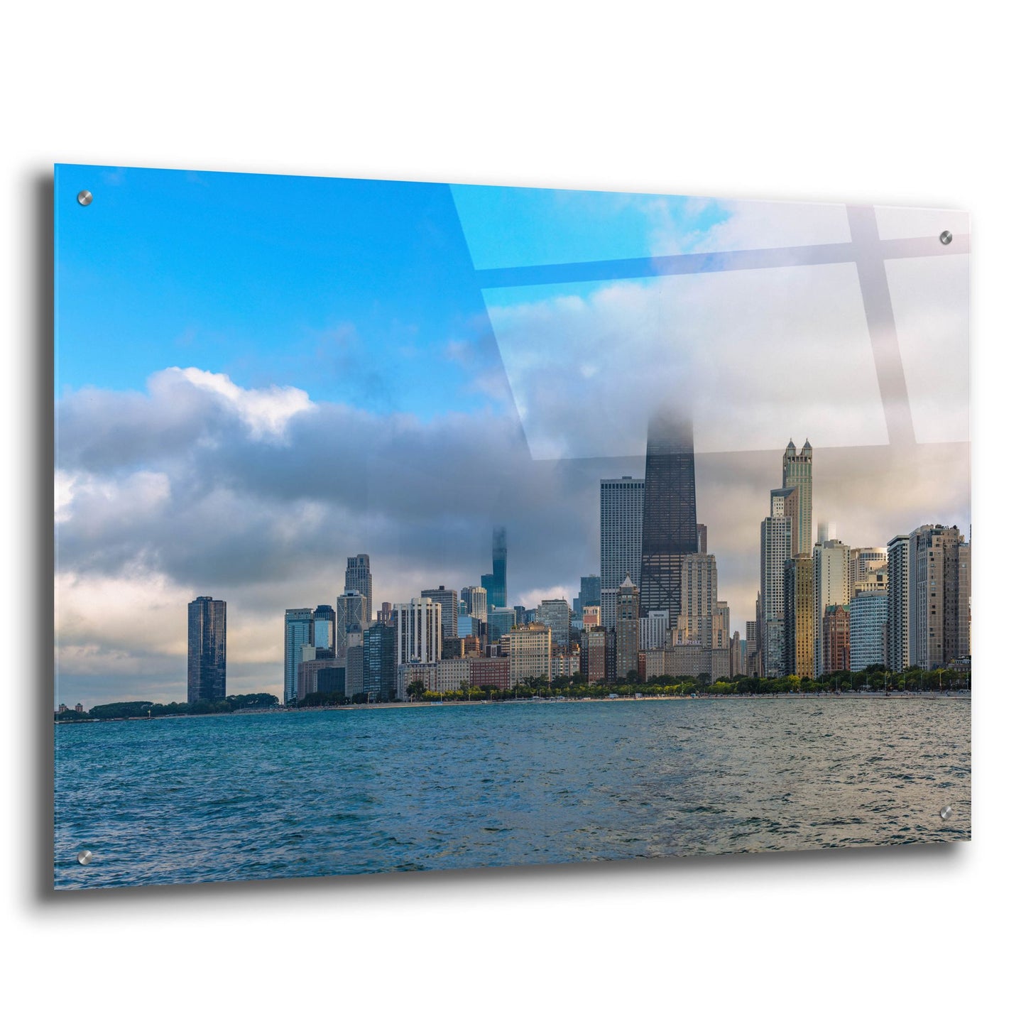 Epic Art 'Chicago Clouds' by Epic Portfolio, Acrylic Glass Wall Art,36x24