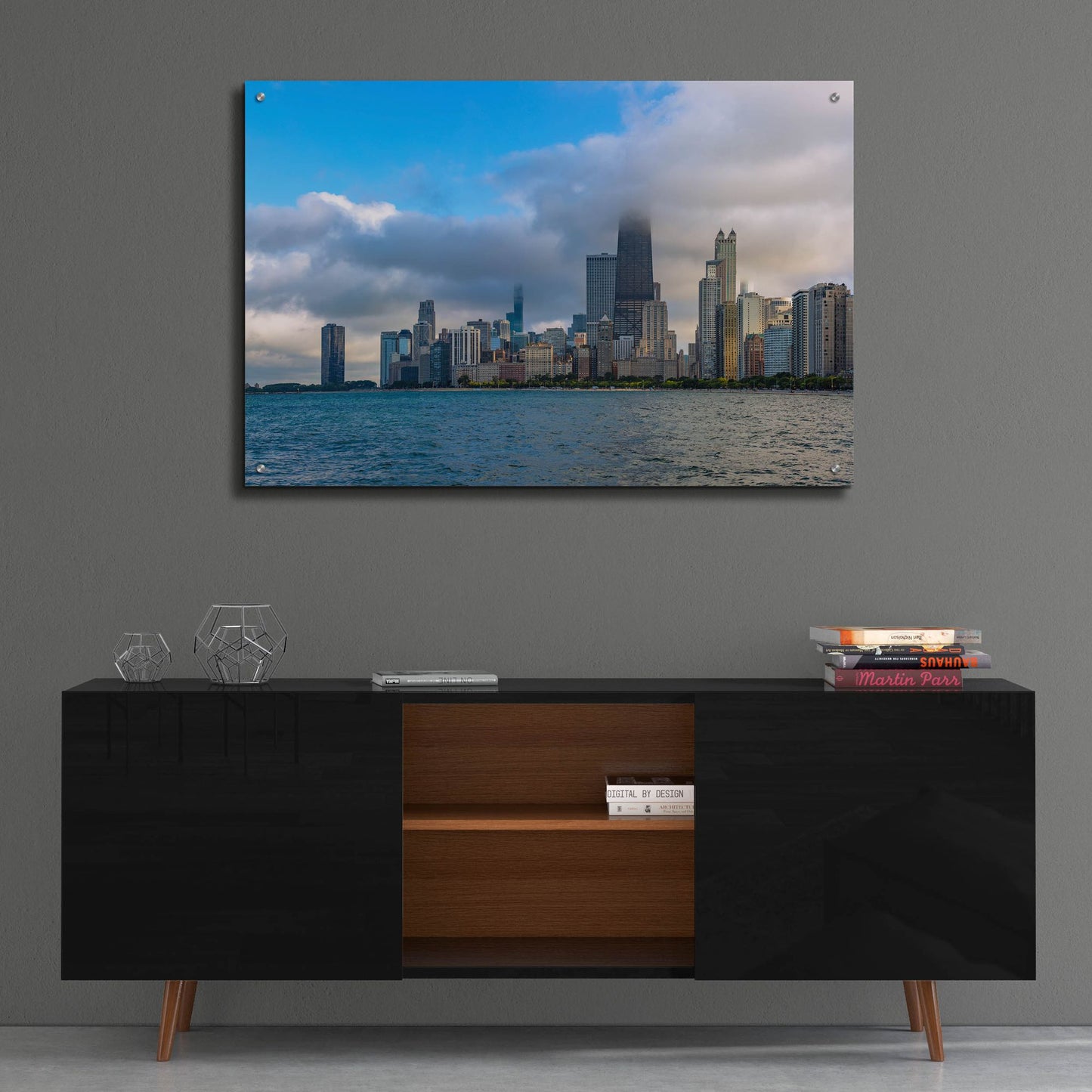 Epic Art 'Chicago Clouds' by Epic Portfolio, Acrylic Glass Wall Art,36x24