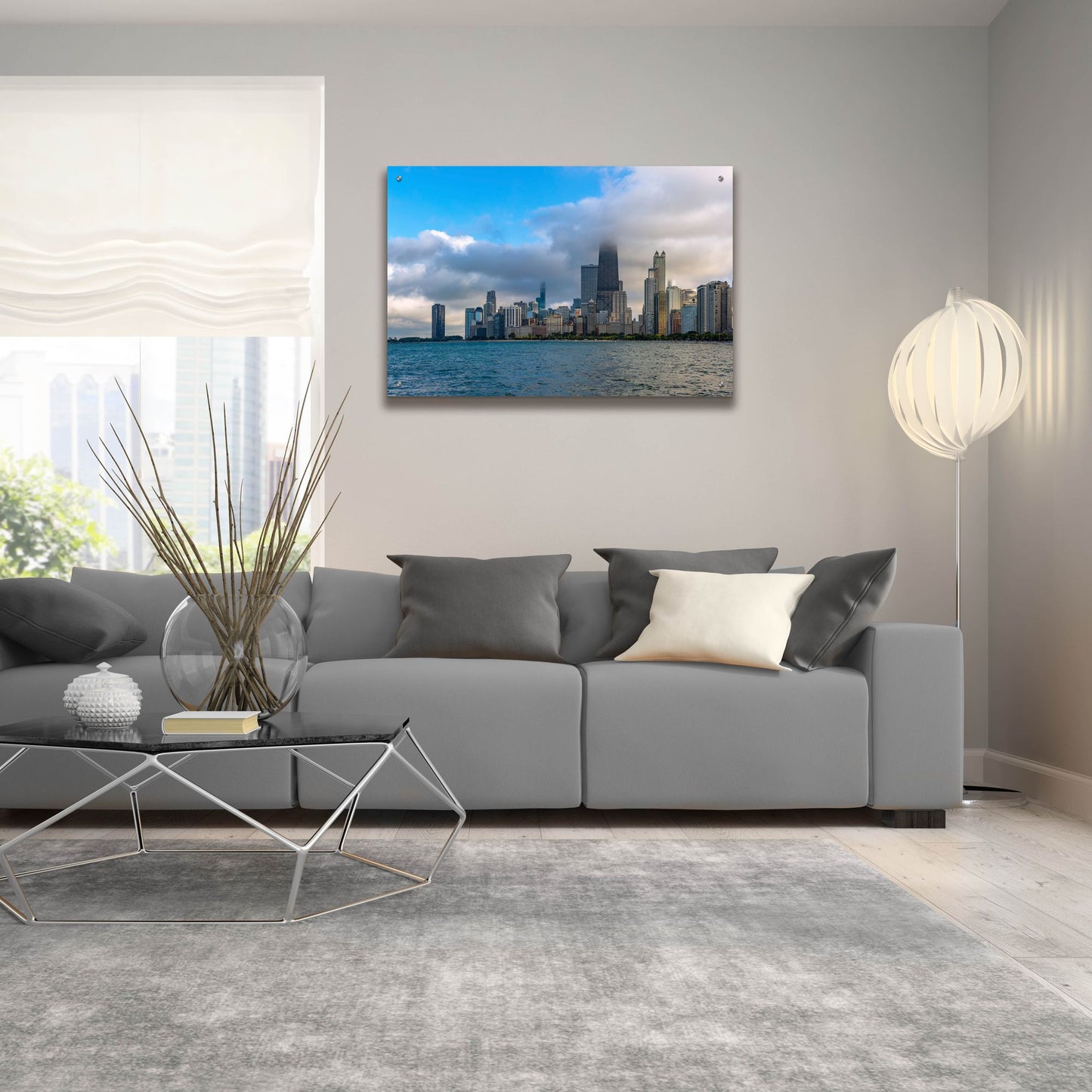 Epic Art 'Chicago Clouds' by Epic Portfolio, Acrylic Glass Wall Art,36x24