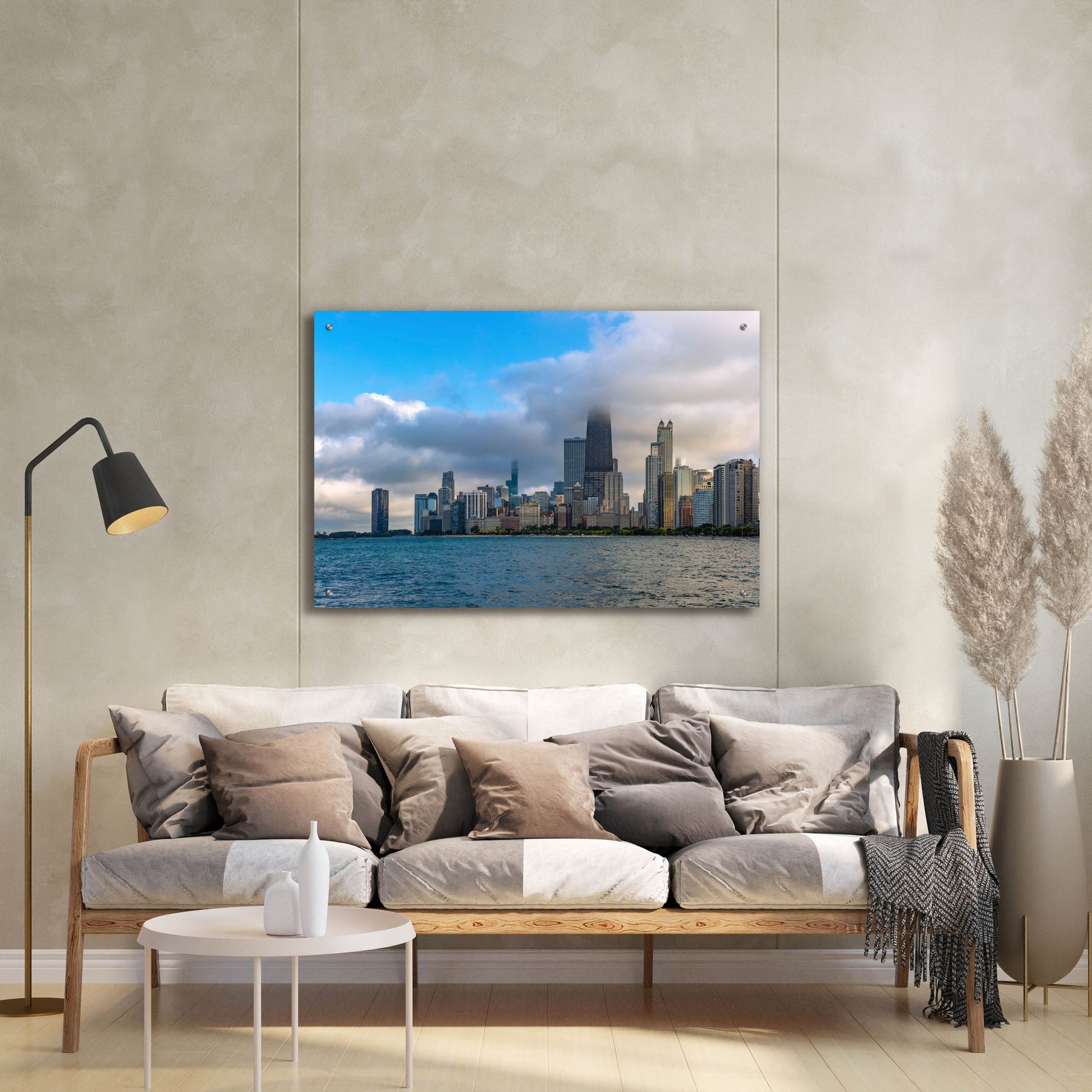 Epic Art 'Chicago Clouds' by Epic Portfolio, Acrylic Glass Wall Art,36x24