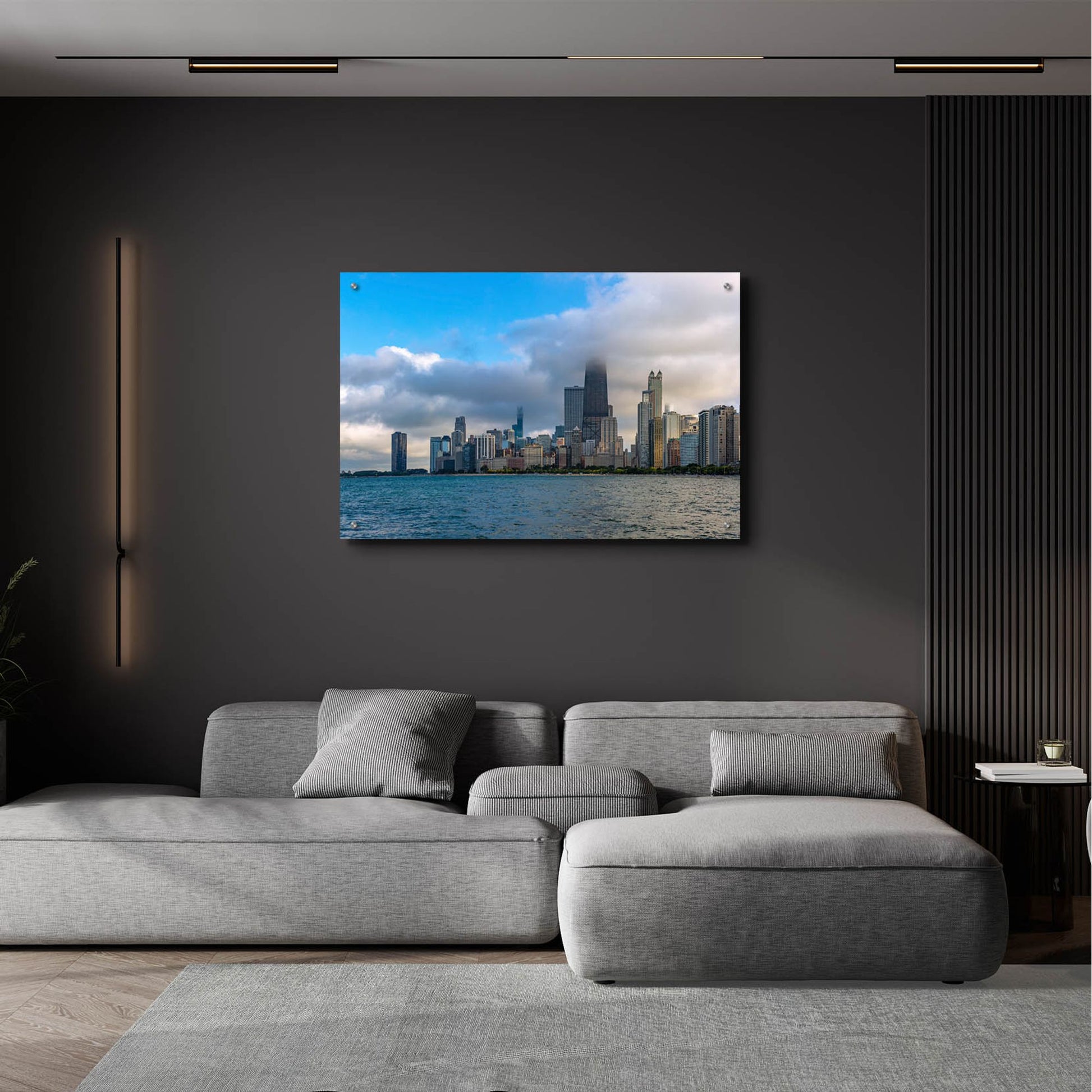 Epic Art 'Chicago Clouds' by Epic Portfolio, Acrylic Glass Wall Art,36x24