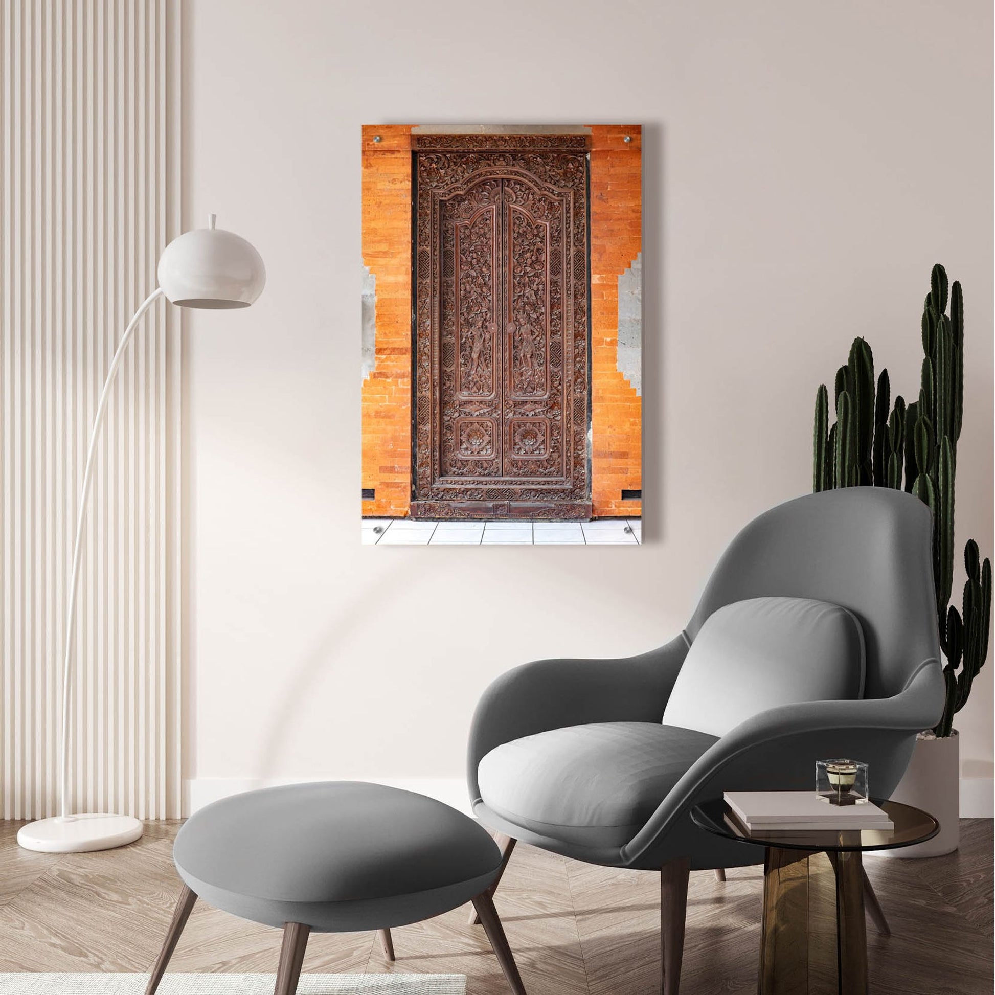 Epic Art 'Door - Carved on Bali' by Epic Portfolio, Acrylic Glass Wall Art,24x36