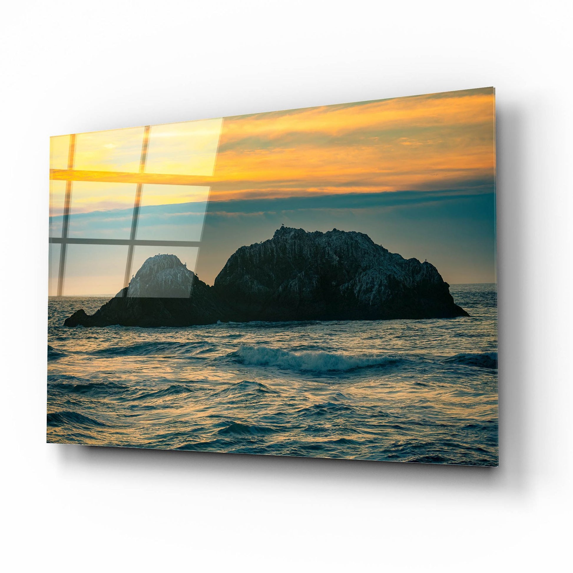 Epic Art 'Golden Island' by Epic Portfolio, Acrylic Glass Wall Art,16x12