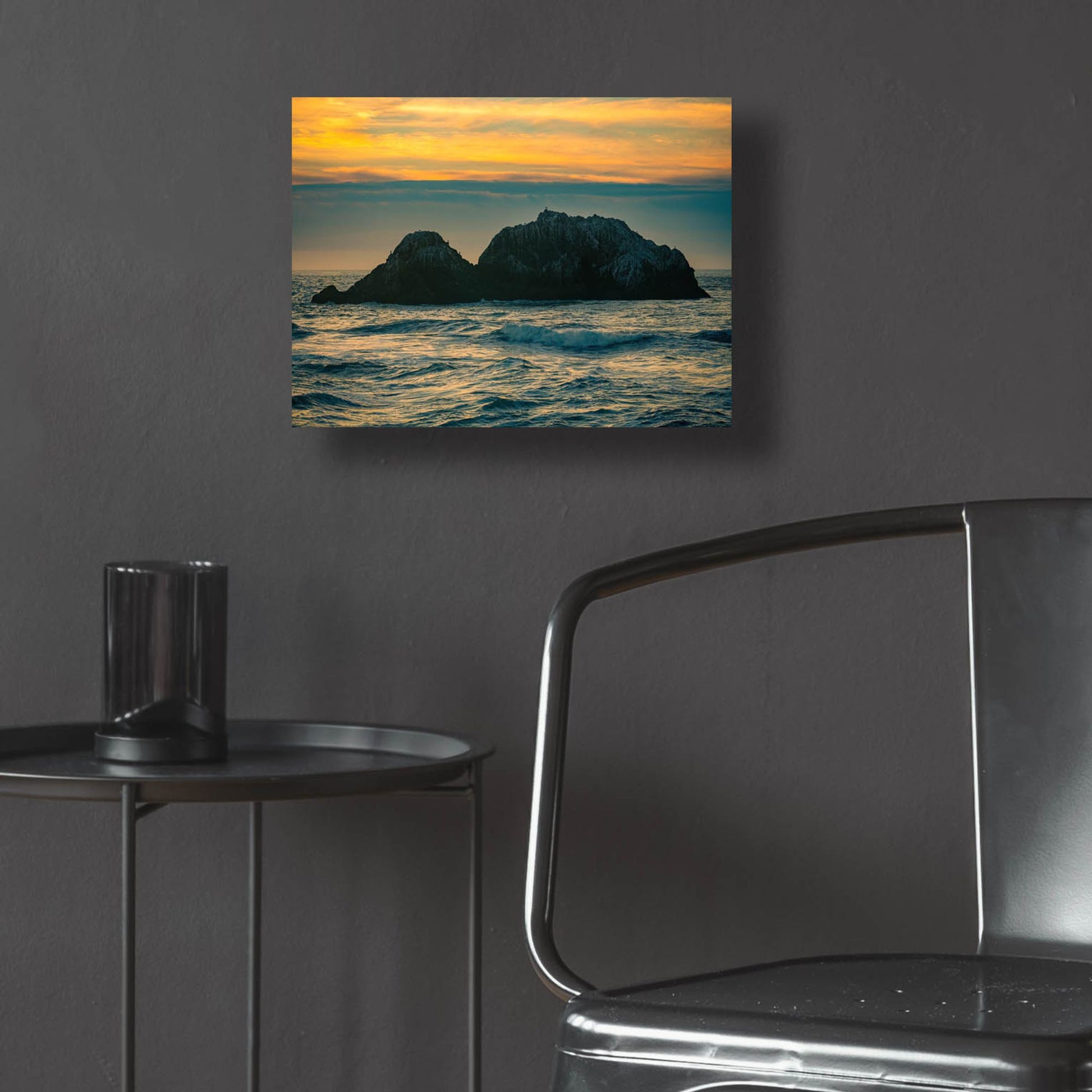 Epic Art 'Golden Island' by Epic Portfolio, Acrylic Glass Wall Art,16x12