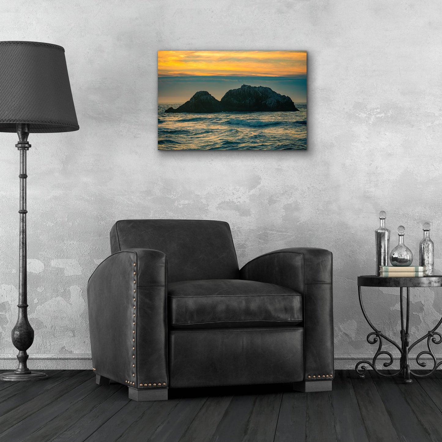 Epic Art 'Golden Island' by Epic Portfolio, Acrylic Glass Wall Art,24x16