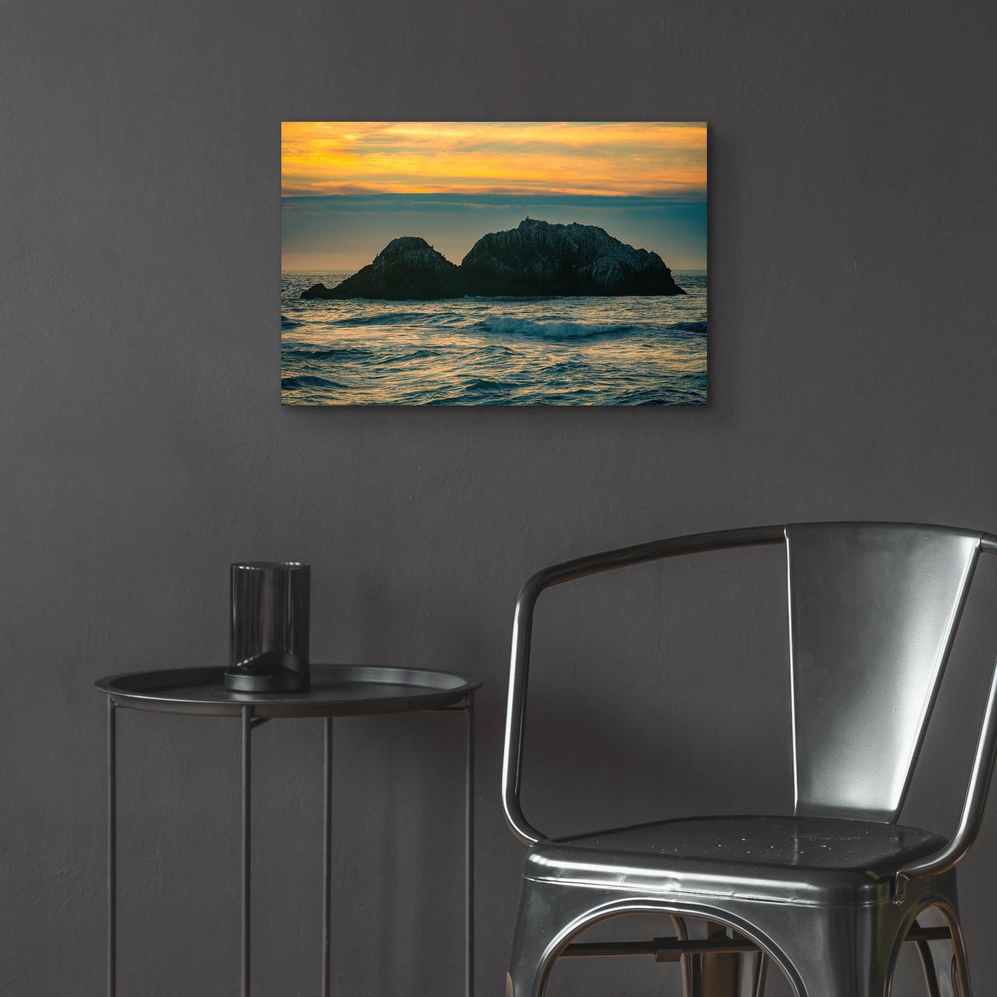 Epic Art 'Golden Island' by Epic Portfolio, Acrylic Glass Wall Art,24x16