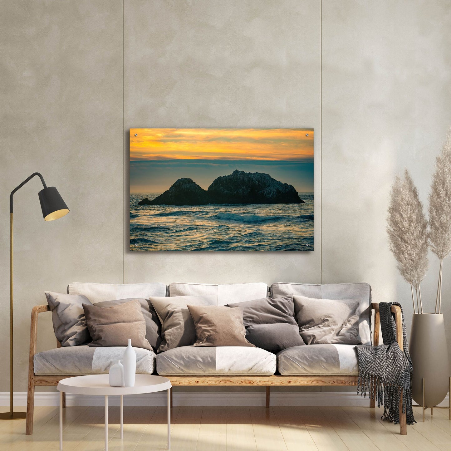 Epic Art 'Golden Island' by Epic Portfolio, Acrylic Glass Wall Art,36x24