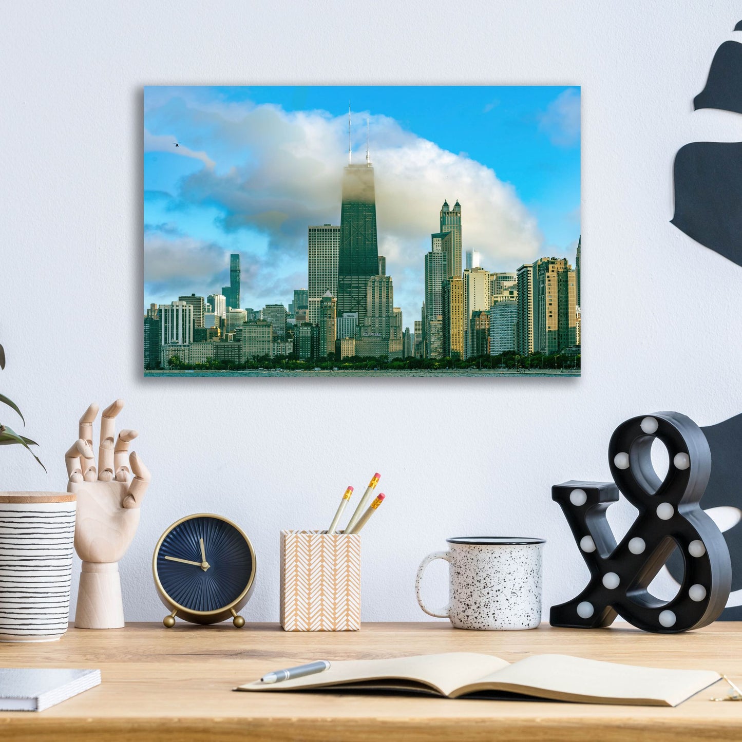 Epic Art 'North Beach Afternoon' by Epic Portfolio, Acrylic Glass Wall Art,16x12