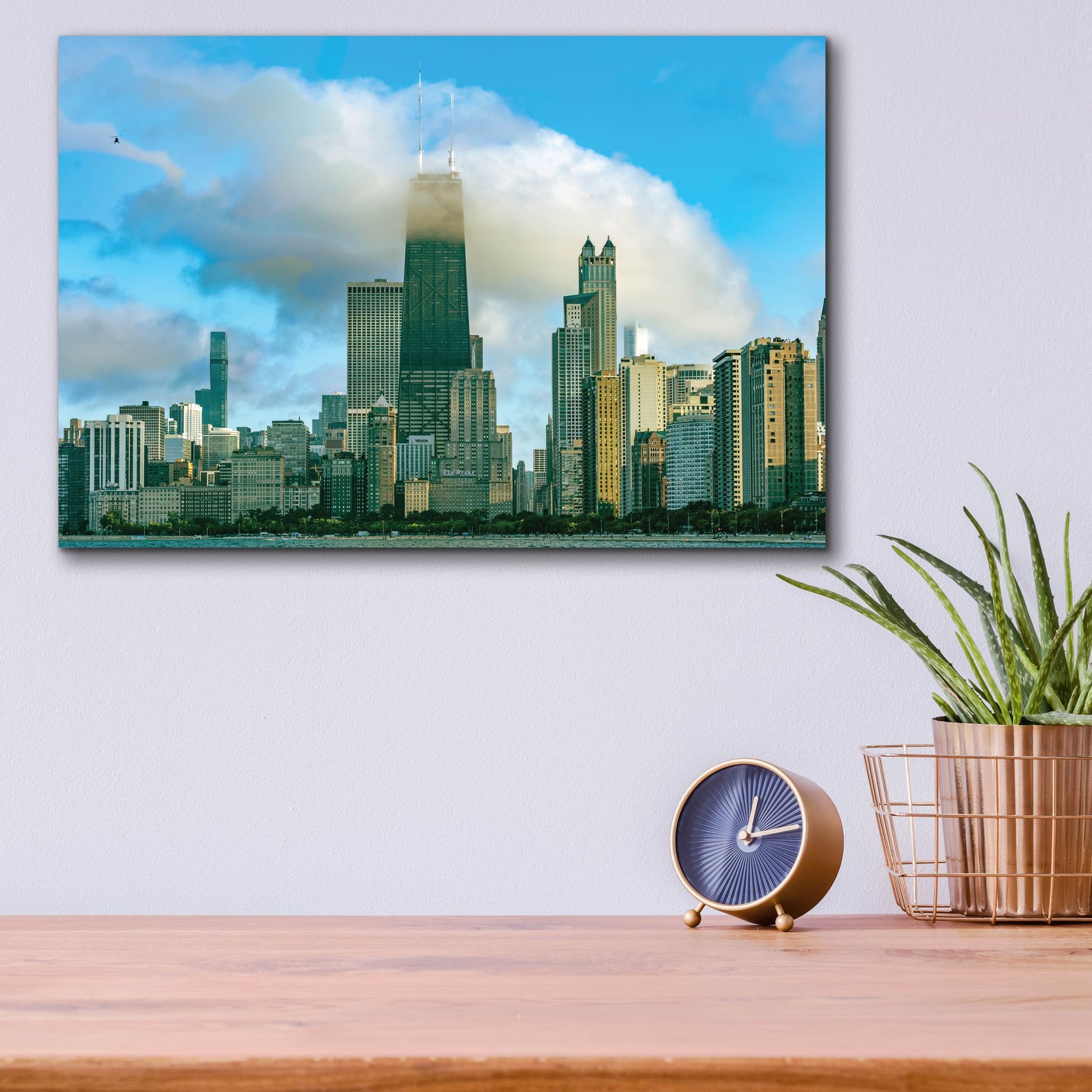 Epic Art 'North Beach Afternoon' by Epic Portfolio, Acrylic Glass Wall Art,16x12