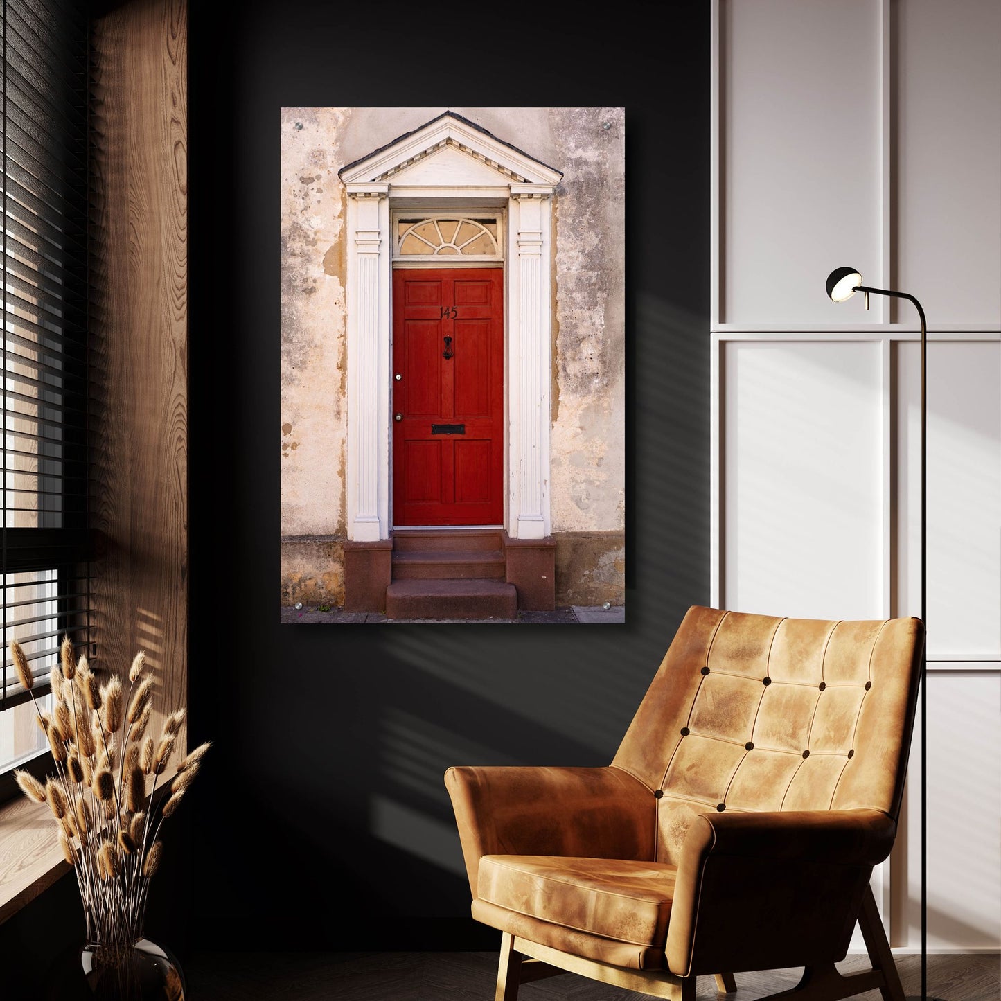 Epic Art 'Red Door' by Epic Portfolio, Acrylic Glass Wall Art,24x36