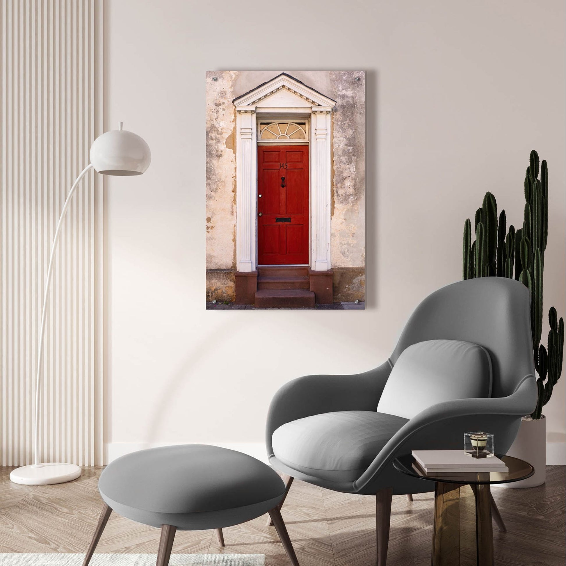 Epic Art 'Red Door' by Epic Portfolio, Acrylic Glass Wall Art,24x36