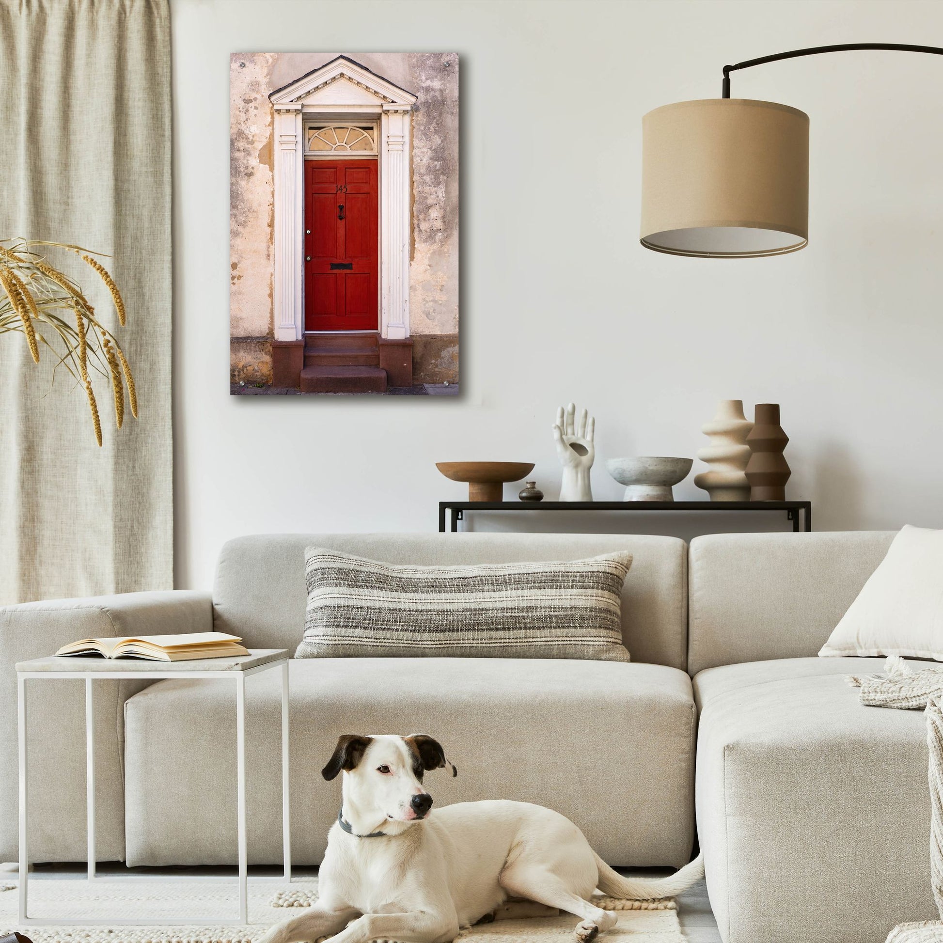 Epic Art 'Red Door' by Epic Portfolio, Acrylic Glass Wall Art,24x36