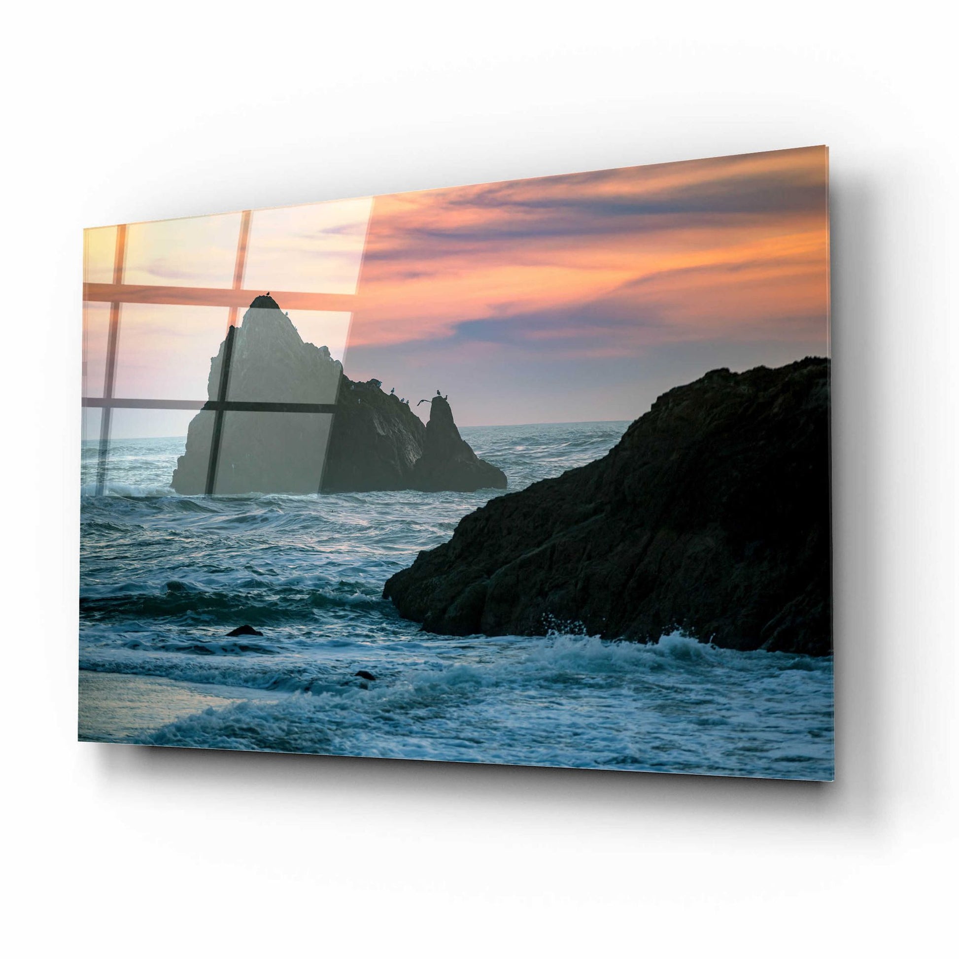 Epic Art 'Sunset Island' by Epic Portfolio, Acrylic Glass Wall Art,16x12