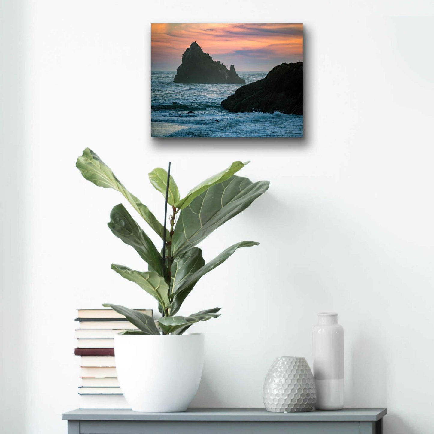 Epic Art 'Sunset Island' by Epic Portfolio, Acrylic Glass Wall Art,16x12