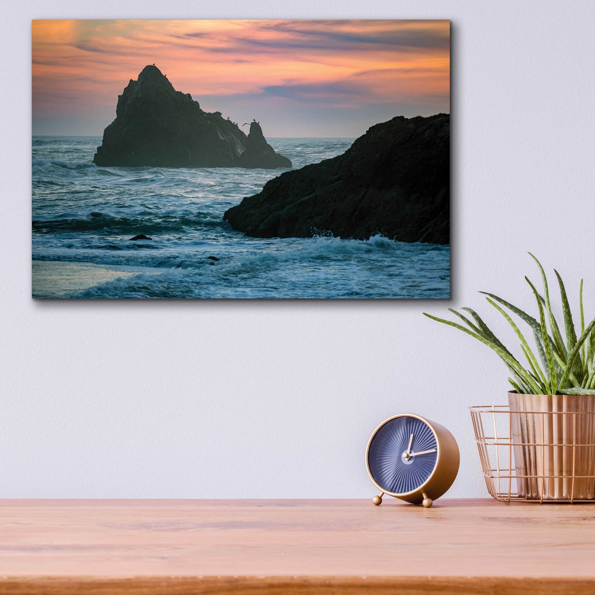 Epic Art 'Sunset Island' by Epic Portfolio, Acrylic Glass Wall Art,16x12