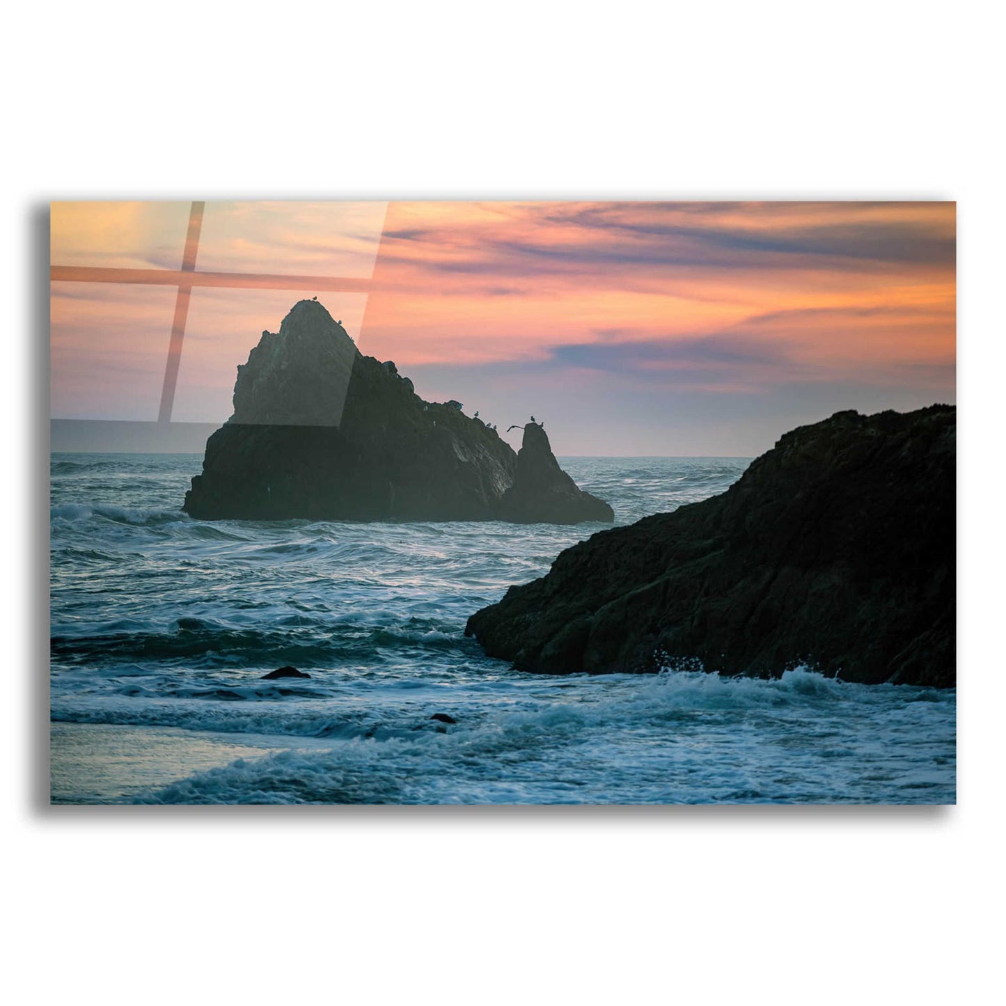 Epic Art 'Sunset Island' by Epic Portfolio, Acrylic Glass Wall Art,16x12