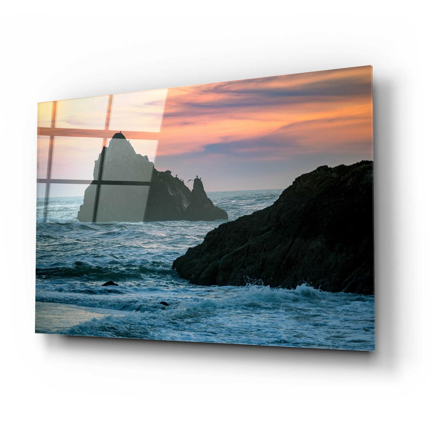 Epic Art 'Sunset Island' by Epic Portfolio, Acrylic Glass Wall Art,24x16