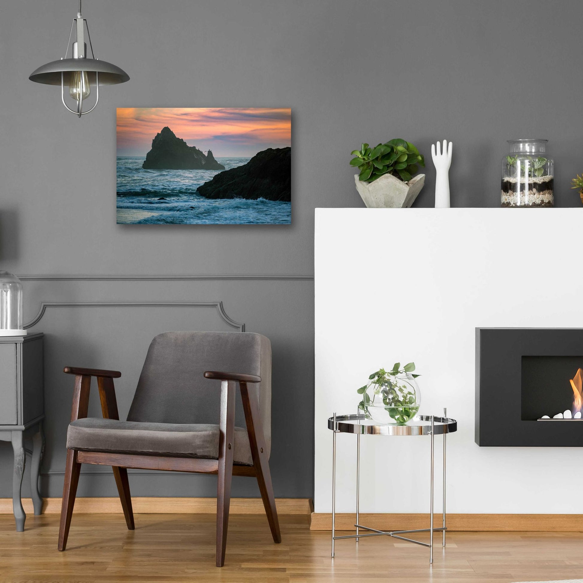 Epic Art 'Sunset Island' by Epic Portfolio, Acrylic Glass Wall Art,24x16