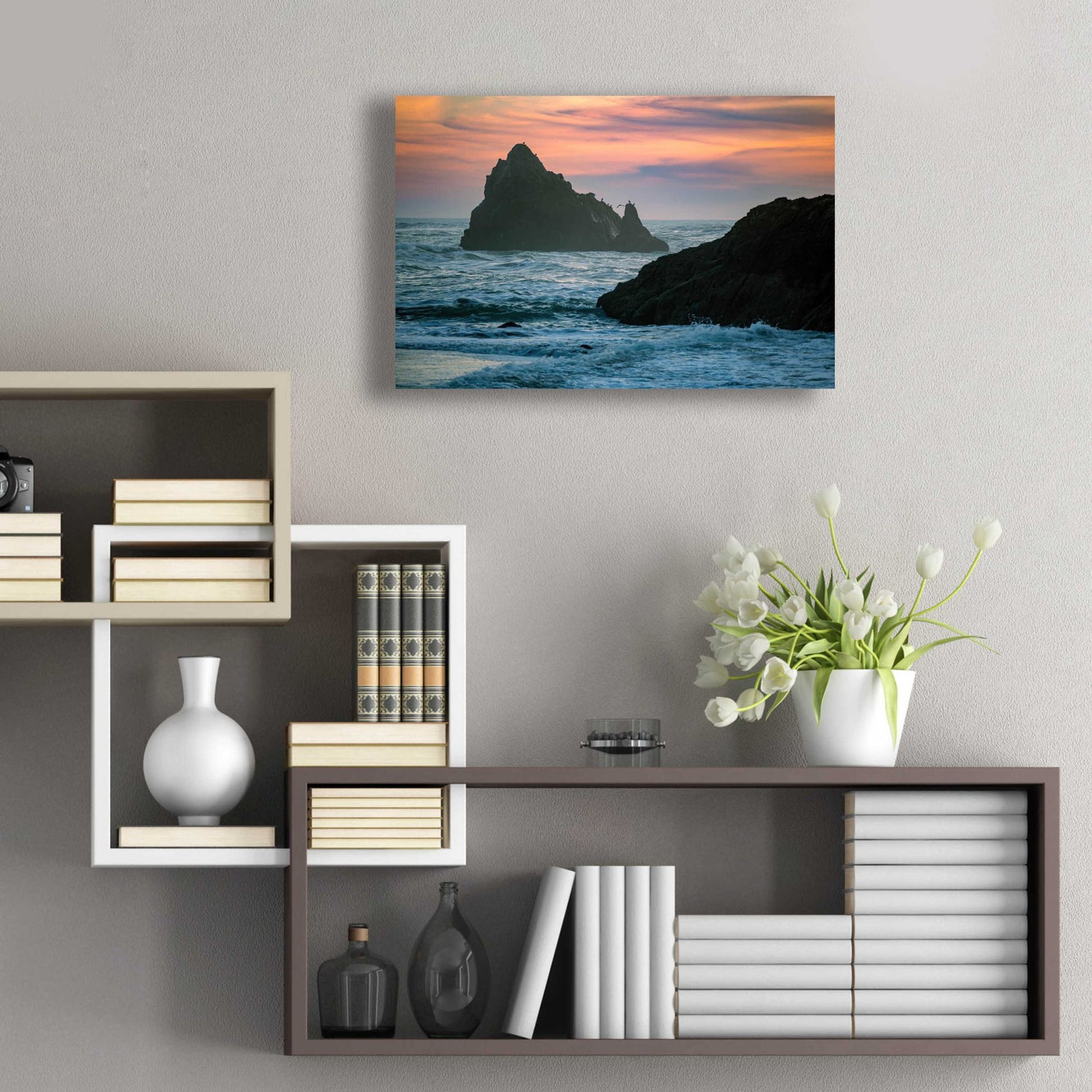 Epic Art 'Sunset Island' by Epic Portfolio, Acrylic Glass Wall Art,24x16