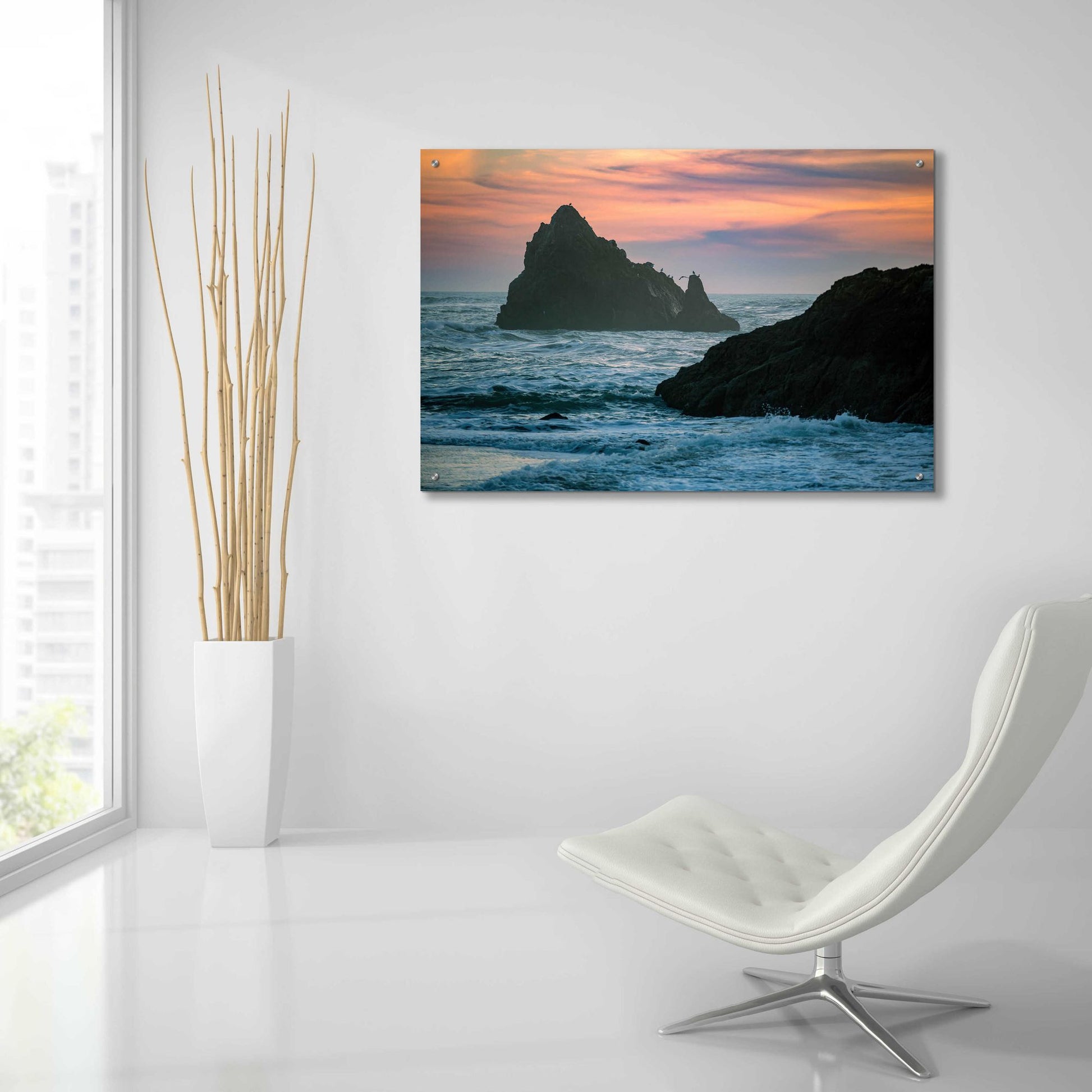 Epic Art 'Sunset Island' by Epic Portfolio, Acrylic Glass Wall Art,36x24