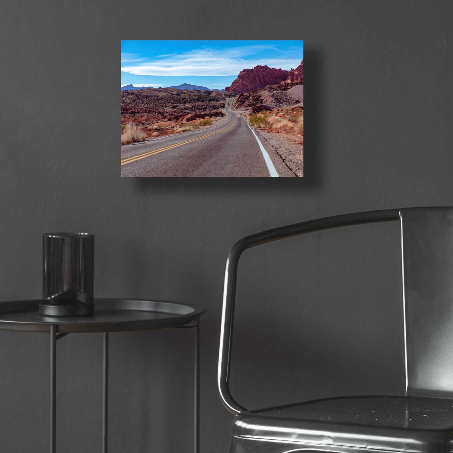 Epic Art 'Desert Road' by Epic Portfolio, Acrylic Glass Wall Art,16x12