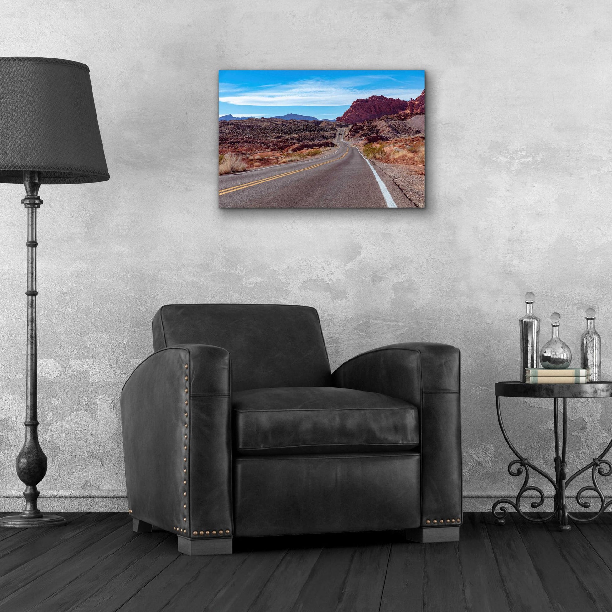 Epic Art 'Desert Road' by Epic Portfolio, Acrylic Glass Wall Art,24x16