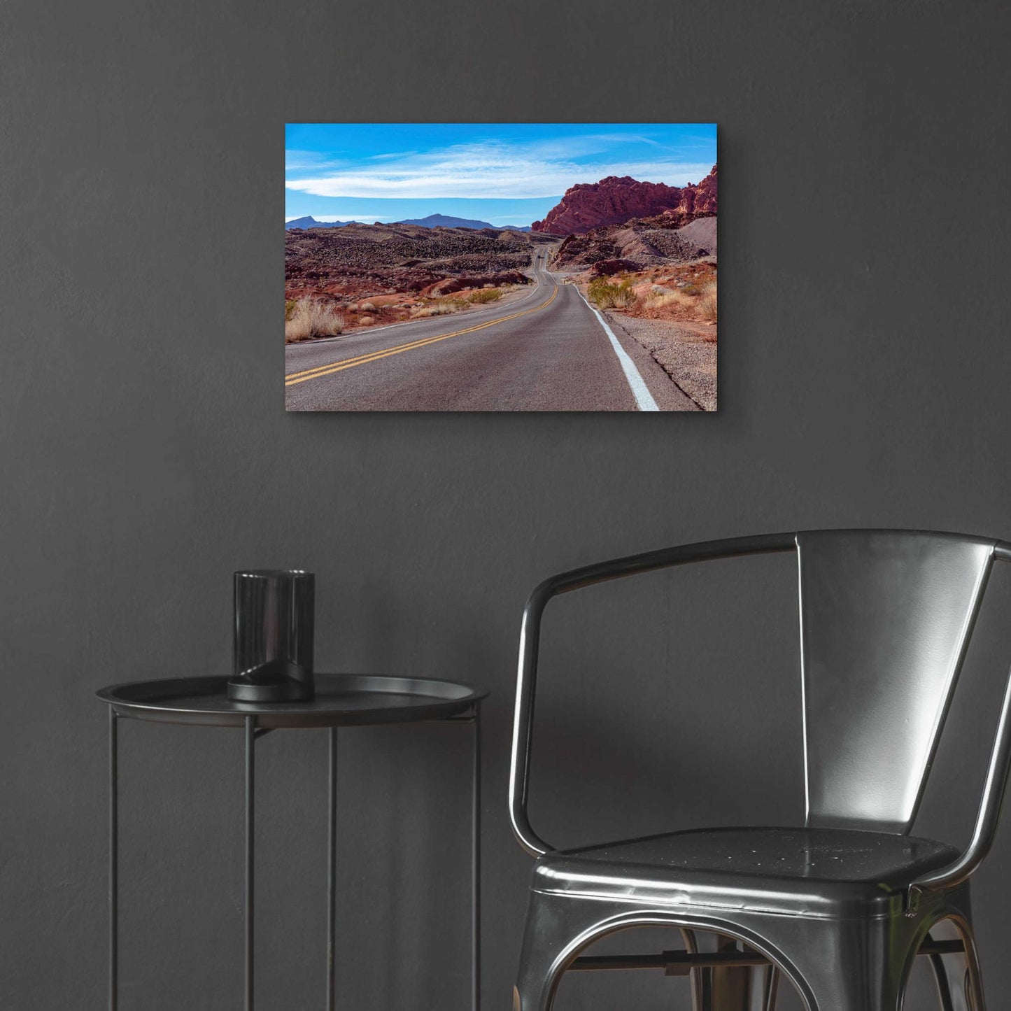 Epic Art 'Desert Road' by Epic Portfolio, Acrylic Glass Wall Art,24x16