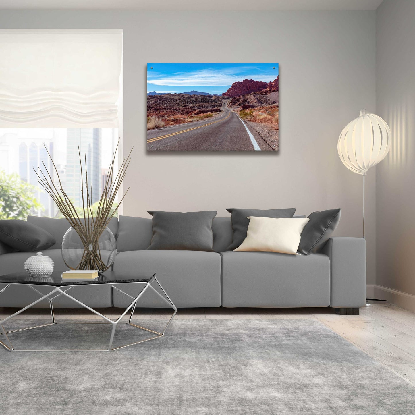 Epic Art 'Desert Road' by Epic Portfolio, Acrylic Glass Wall Art,36x24