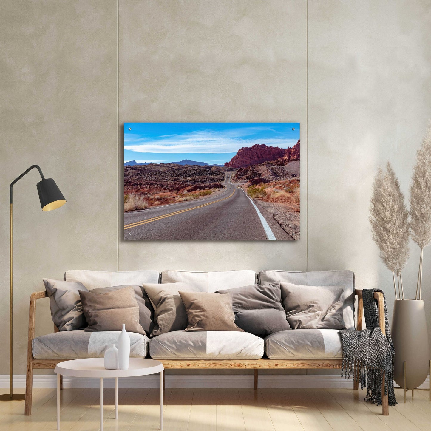 Epic Art 'Desert Road' by Epic Portfolio, Acrylic Glass Wall Art,36x24