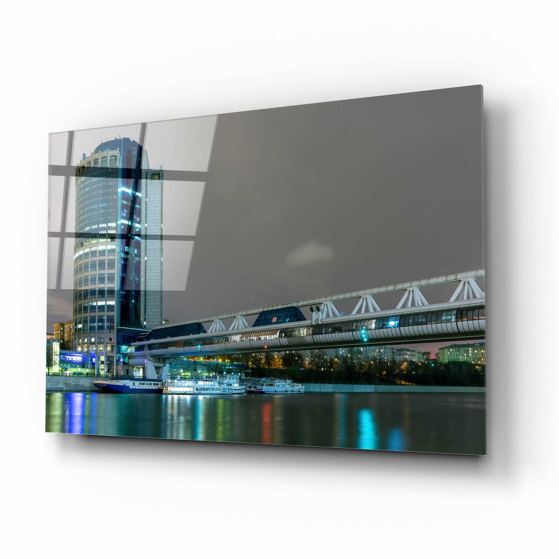 Epic Art 'Moscow - Bargation Bridge' by Epic Portfolio, Acrylic Glass Wall Art,16x12