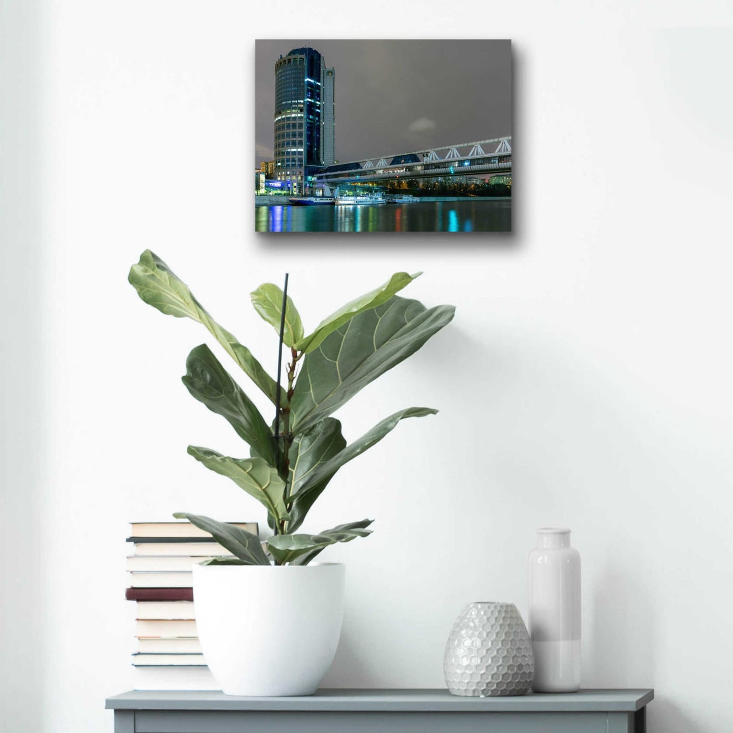 Epic Art 'Moscow - Bargation Bridge' by Epic Portfolio, Acrylic Glass Wall Art,16x12