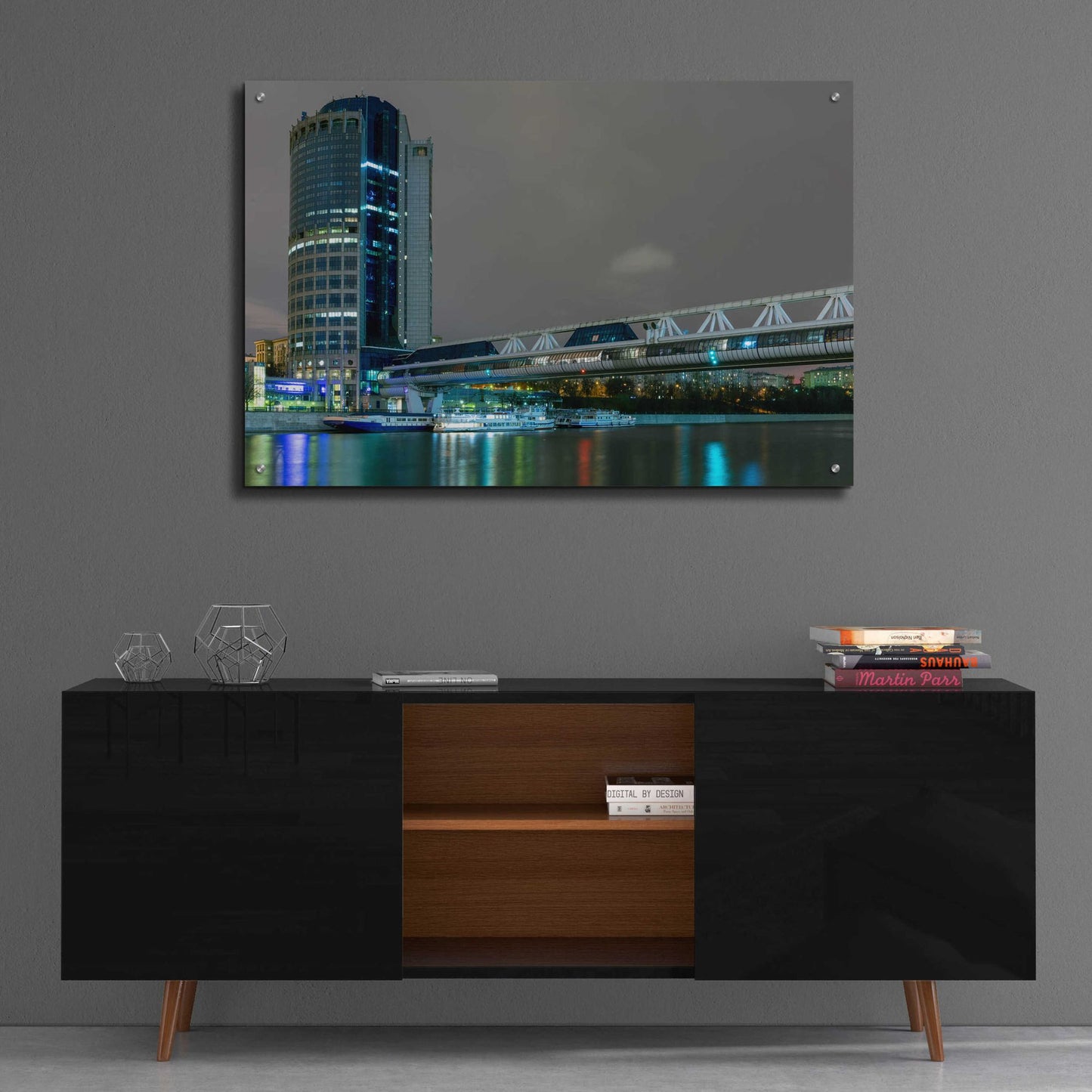 Epic Art 'Moscow - Bargation Bridge' by Epic Portfolio, Acrylic Glass Wall Art,36x24