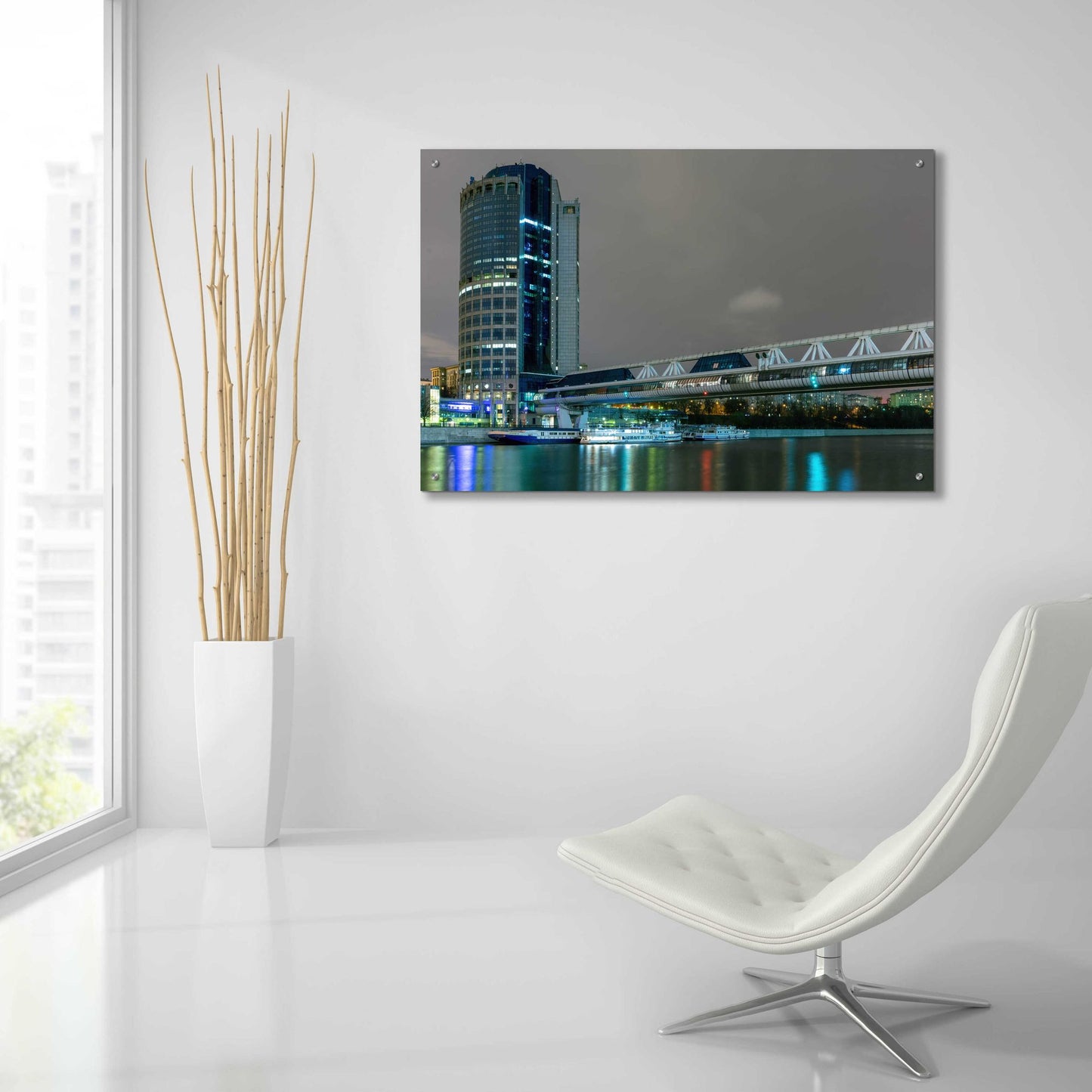 Epic Art 'Moscow - Bargation Bridge' by Epic Portfolio, Acrylic Glass Wall Art,36x24