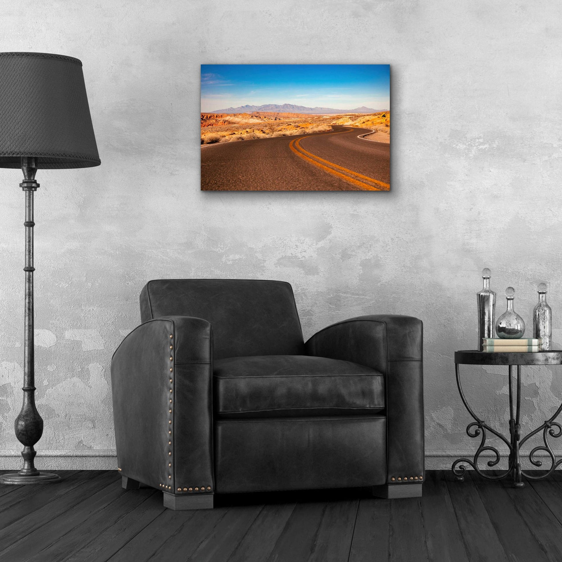 Epic Art 'Winding Desert Road' by Epic Portfolio, Acrylic Glass Wall Art,24x16