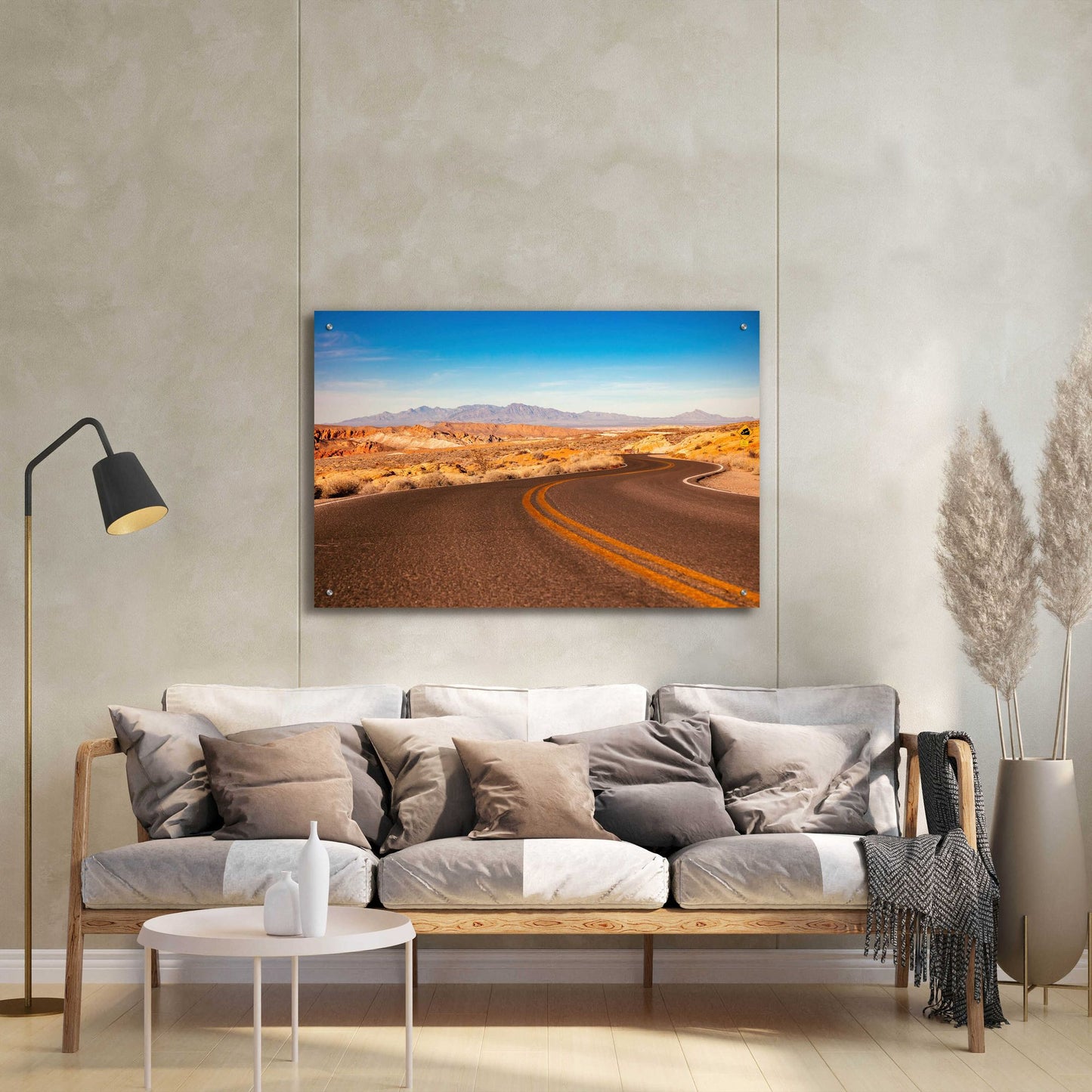 Epic Art 'Winding Desert Road' by Epic Portfolio, Acrylic Glass Wall Art,36x24