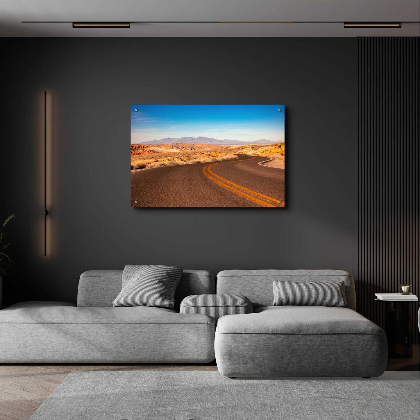 Epic Art 'Winding Desert Road' by Epic Portfolio, Acrylic Glass Wall Art,36x24