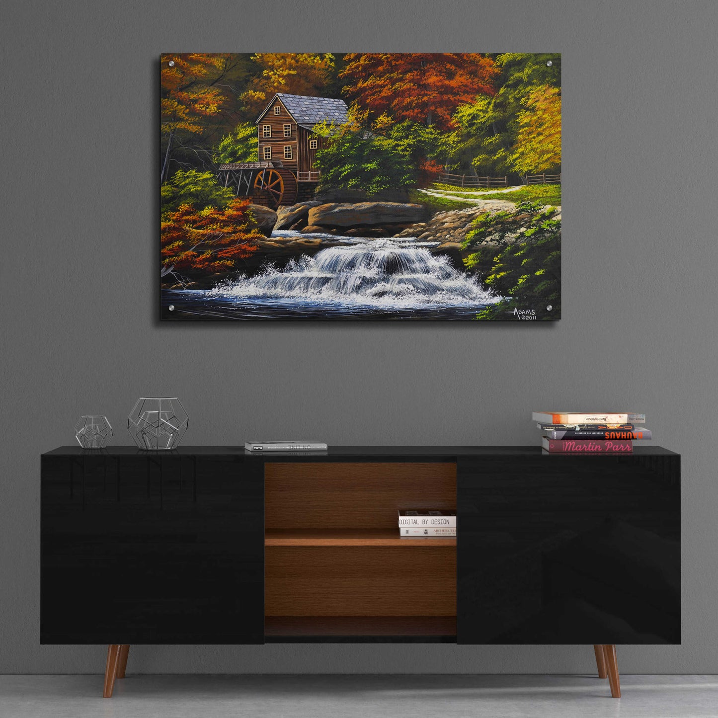 Epic Art 'Autumn Mill' by Gary Adams, Acrylic Glass Wall Art,36x24