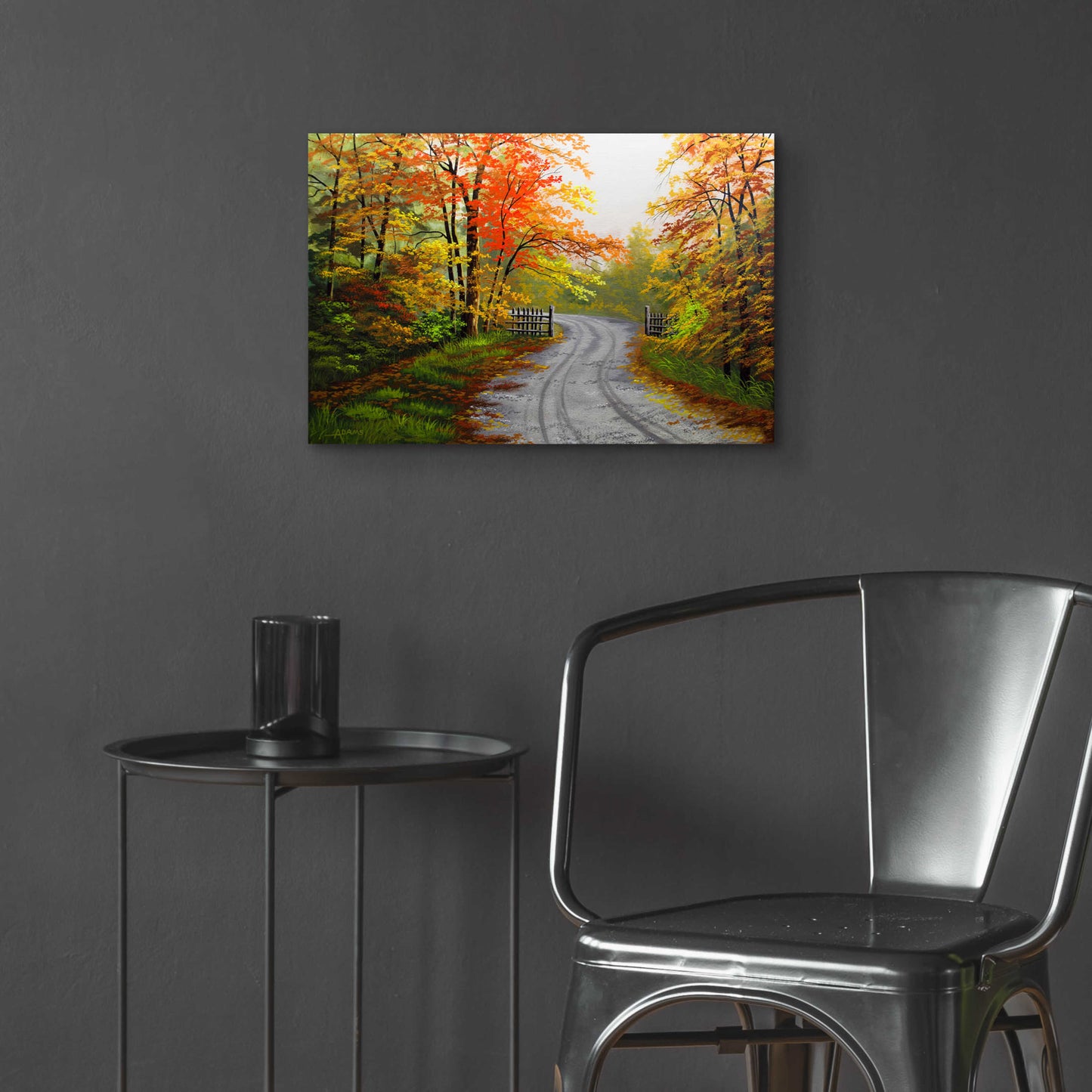 Epic Art 'Autumn Road' by Gary Adams, Acrylic Glass Wall Art,24x16