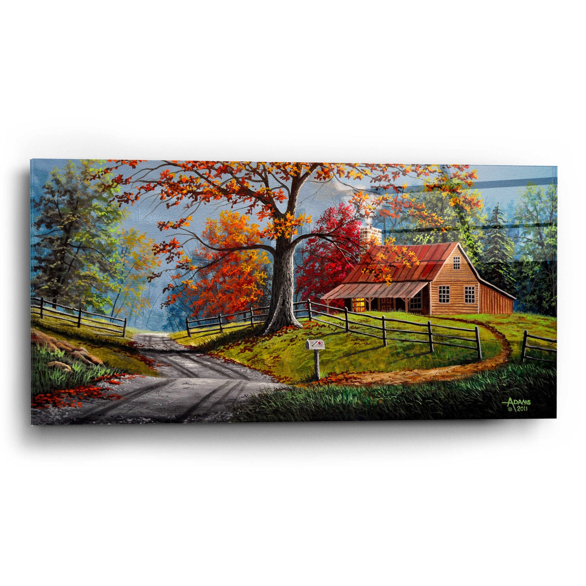 Epic Art 'Country Life' by Gary Adams, Acrylic Glass Wall Art,24x12