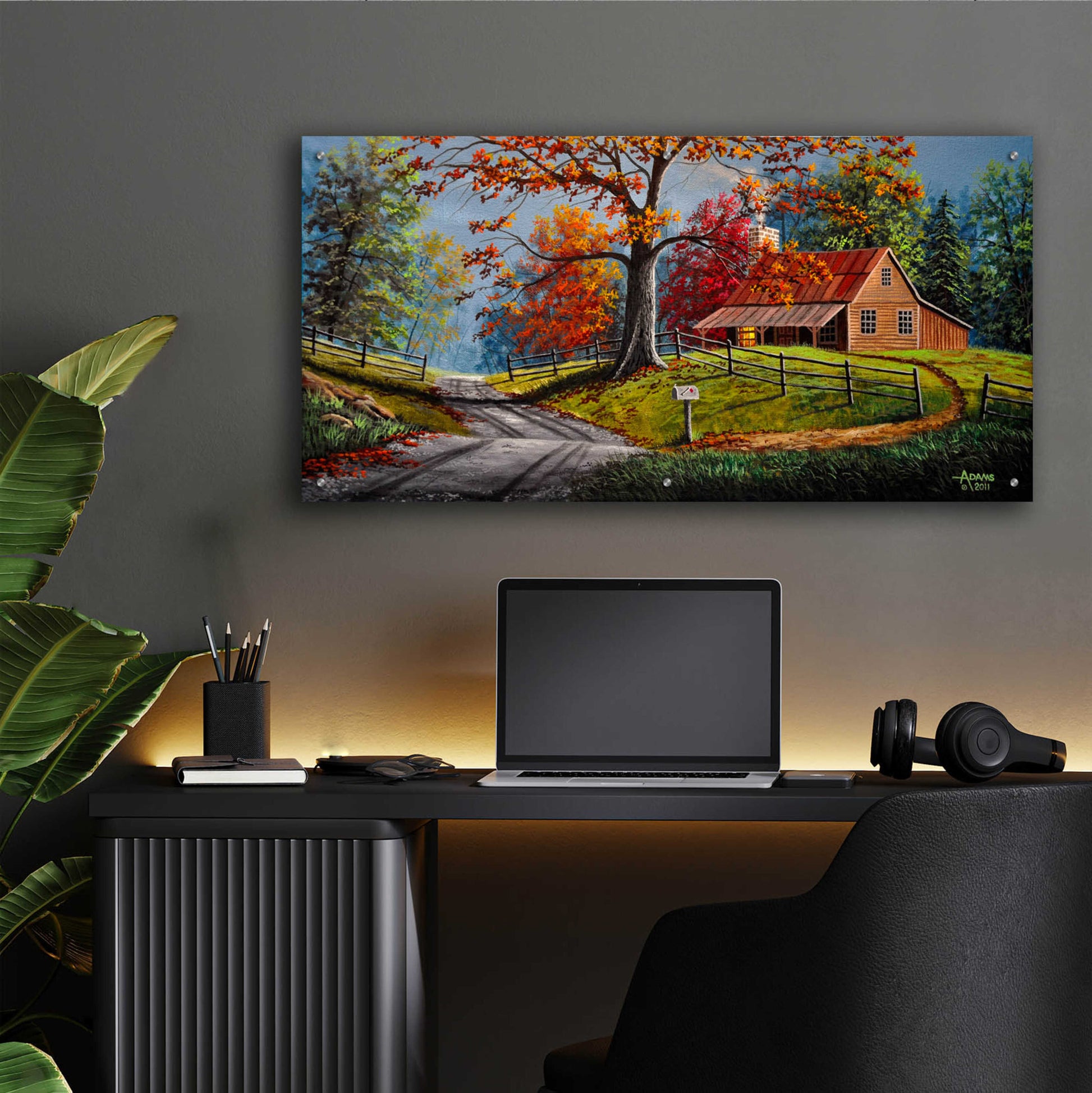 Epic Art 'Country Life' by Gary Adams, Acrylic Glass Wall Art,48x24