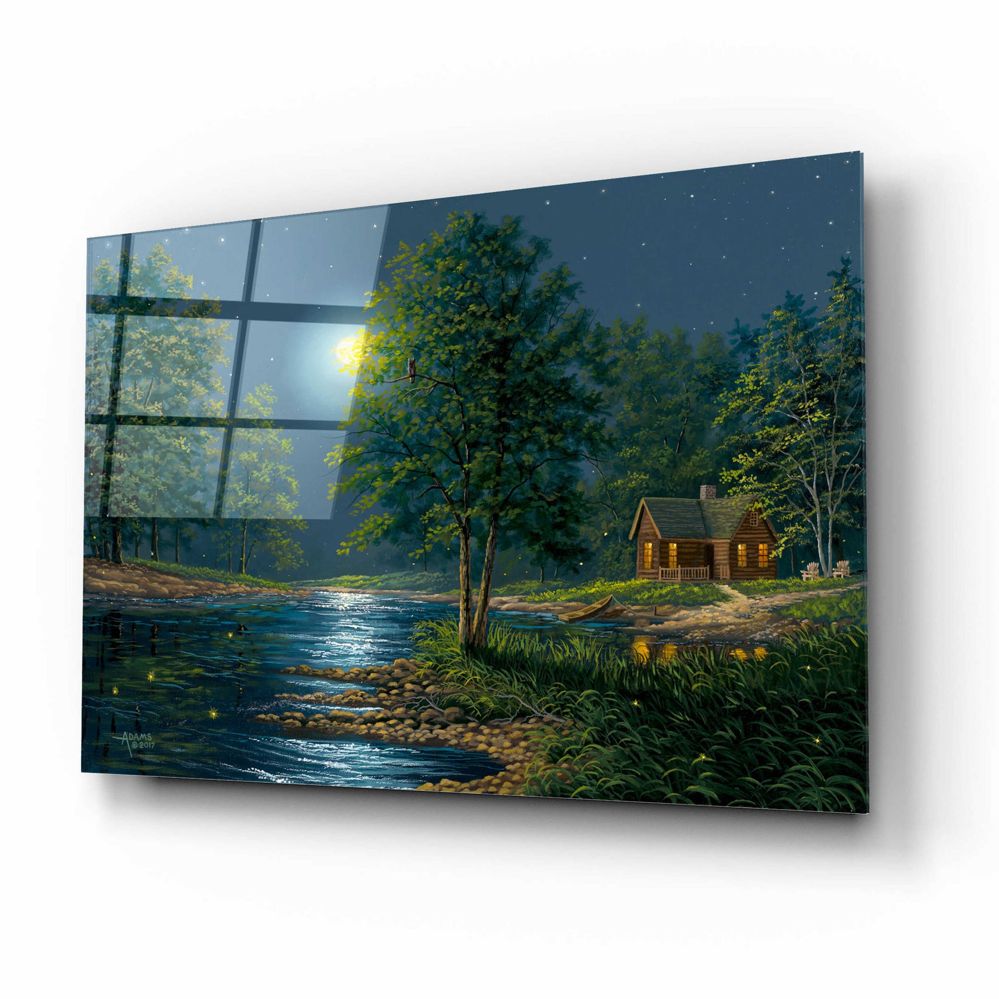 Epic Art 'Embraced By Moonlight' by Gary Adams, Acrylic Glass Wall Art,16x12